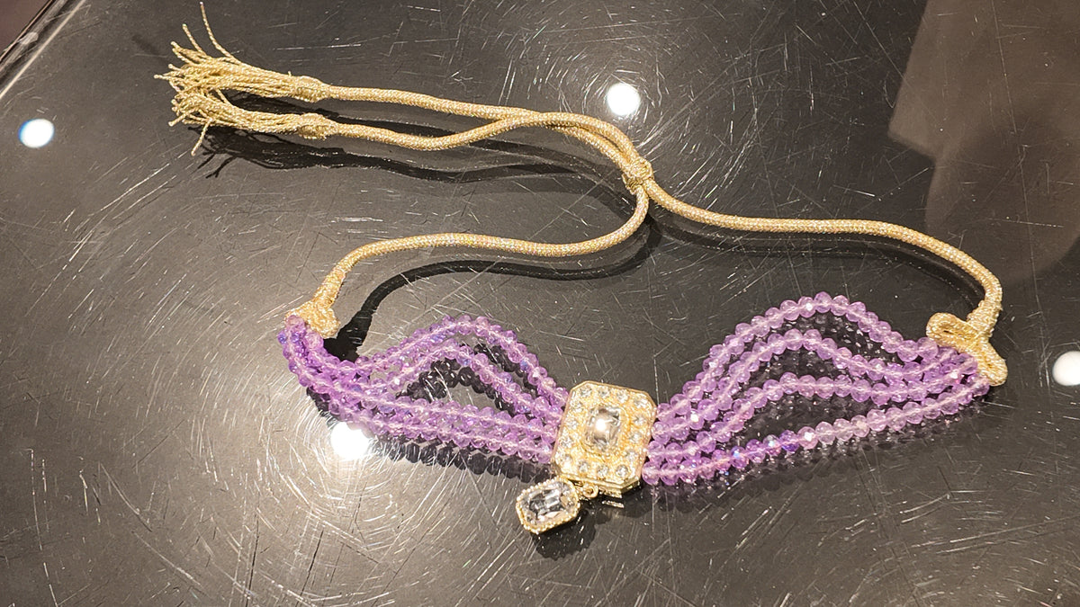 Collier Choker Lilas – ZEYNAYA PRESTIGE – vue 2