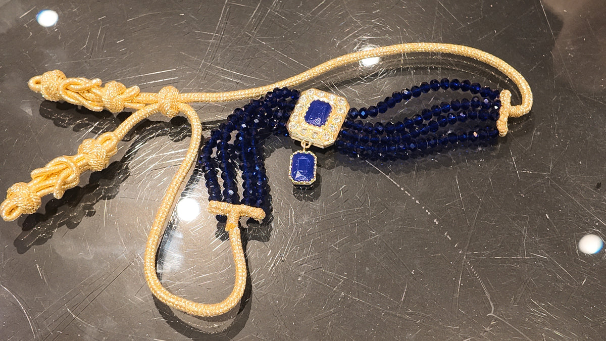 Collier Choker Bleu Foncé – ZEYNAYA PRESTIGE
