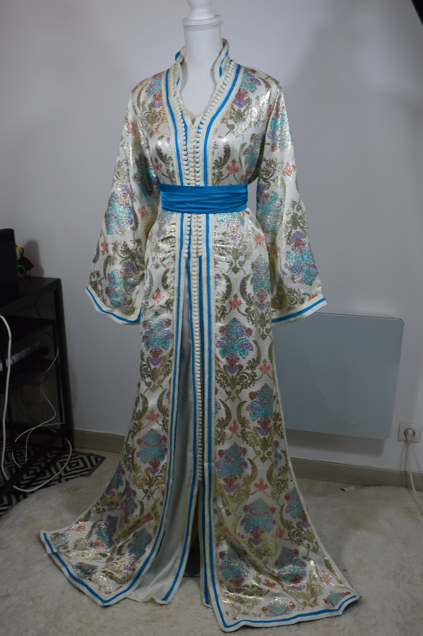 Takchita Omar Doublure Bleu Turquoise