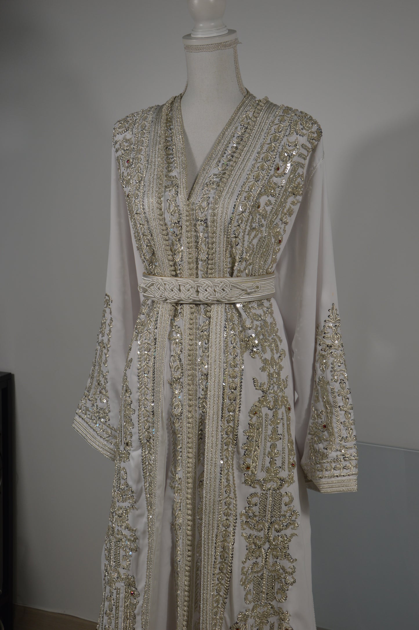 Takchita Royal White & Argent HAUTE COUTURE