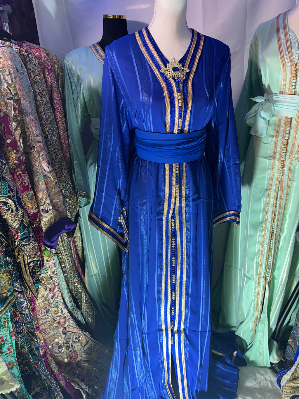 Caftan Royal JOHARA Bleu Éclat (takchita)