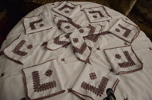 Set de Table Marocain Bordeaux – ZEYNAYA PRESTIGE