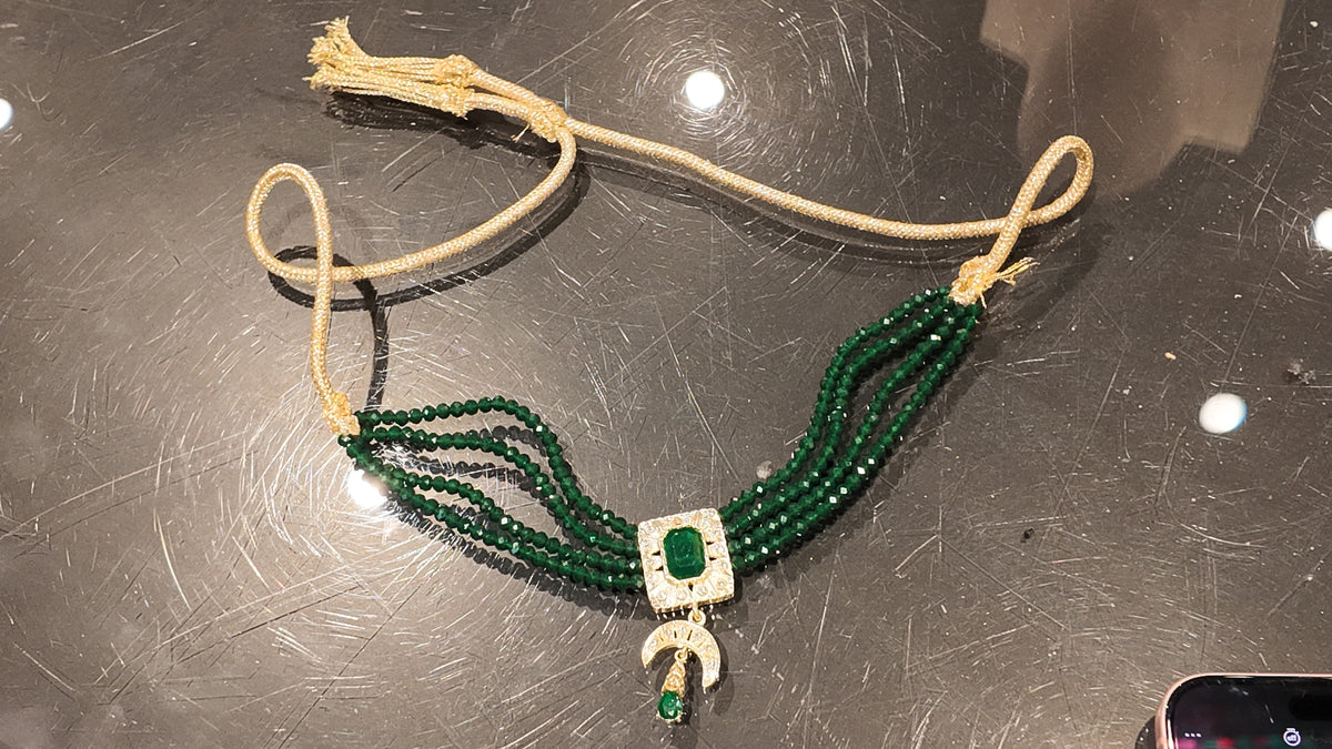 Collier Choker Vert Royal – ZEYNAYA PRESTIGE
