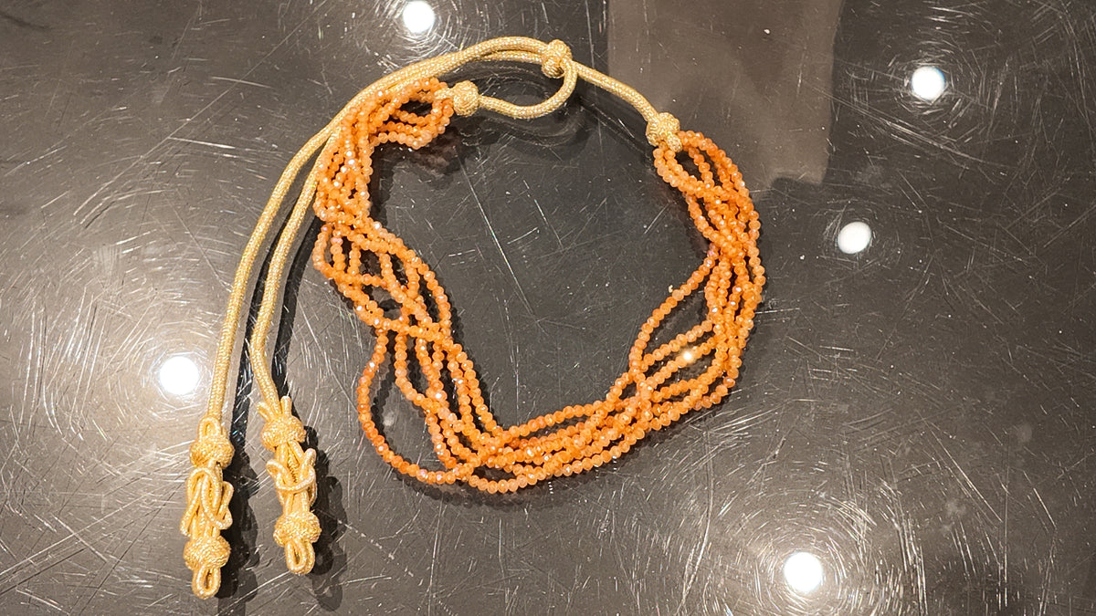 Collier Torsadée Orange – ZEYNAYA PRESTIGE – vue 2