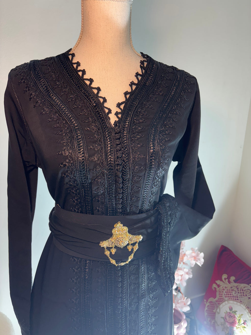 Caftan Malaik - Noire Élégance