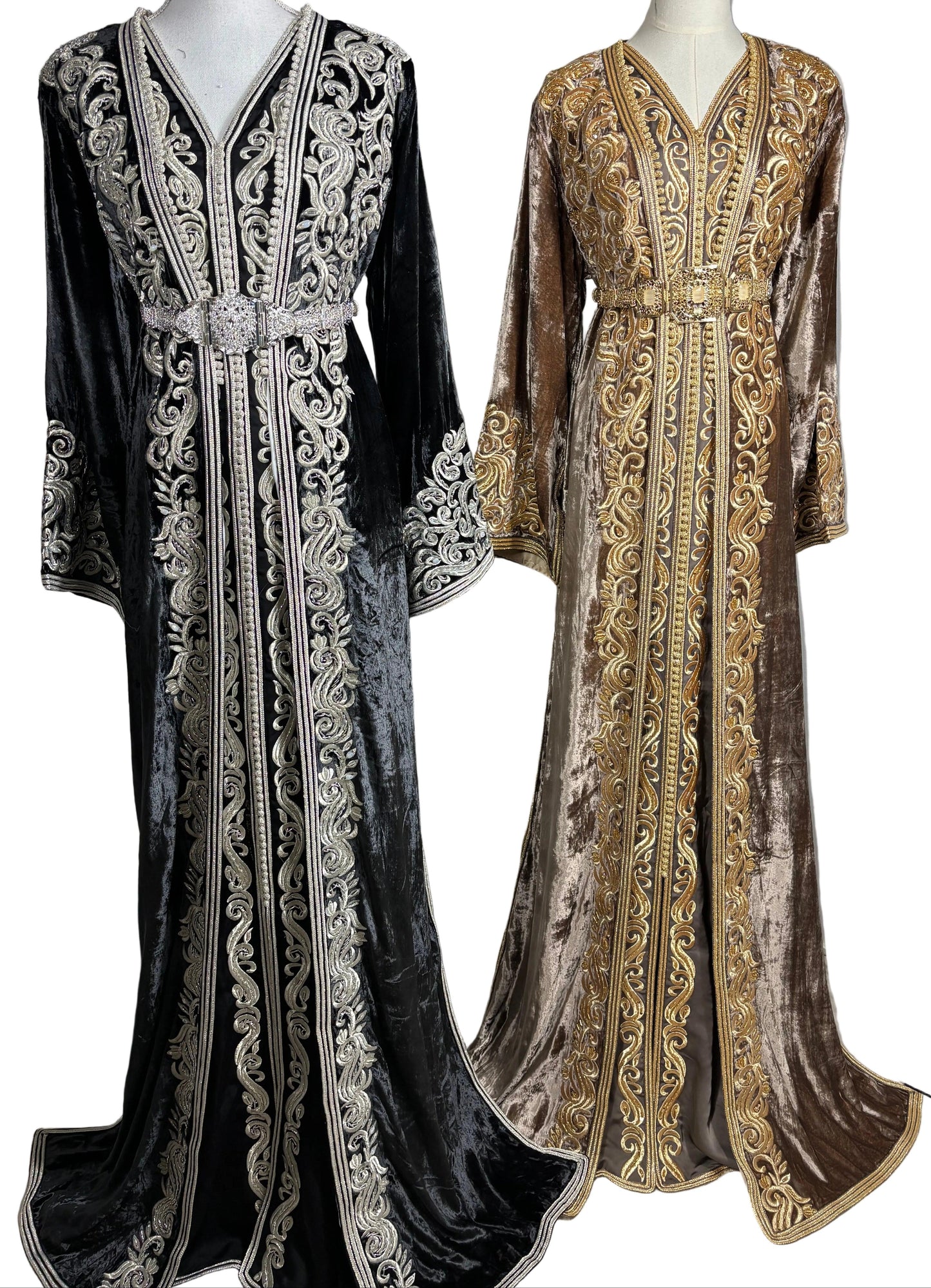 Takchita haute couture velours - vue d'ensemble
