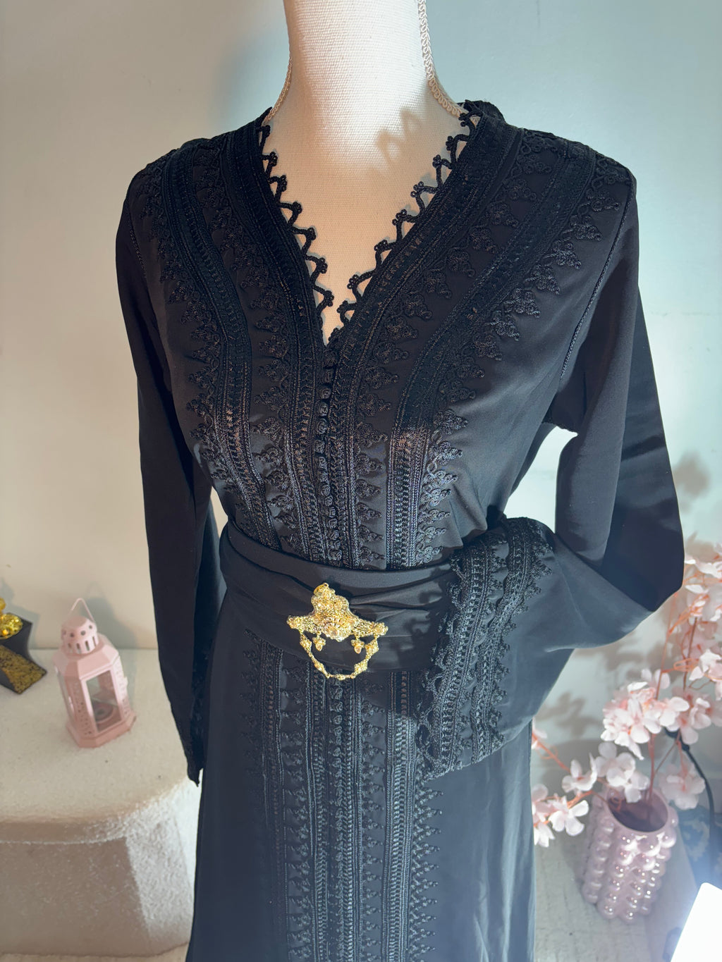 Caftan Malaik - Noire Élégance