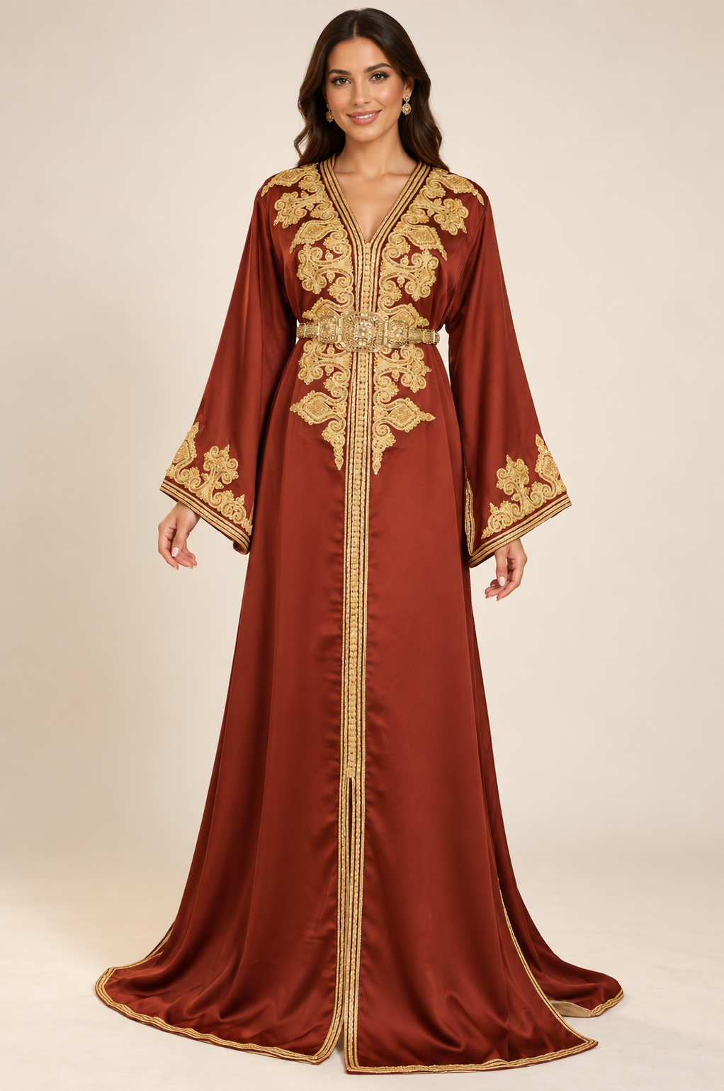Caftan Dounia bordeaux