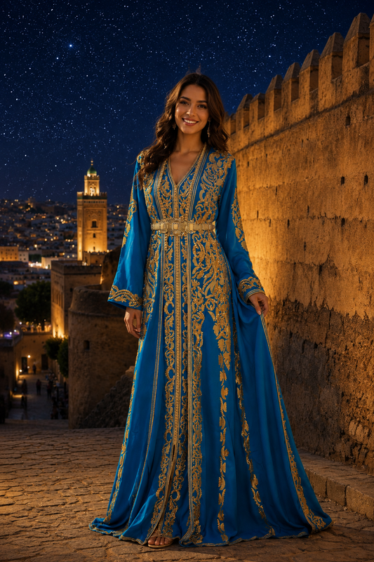 Takchita Haute Couture Bleue