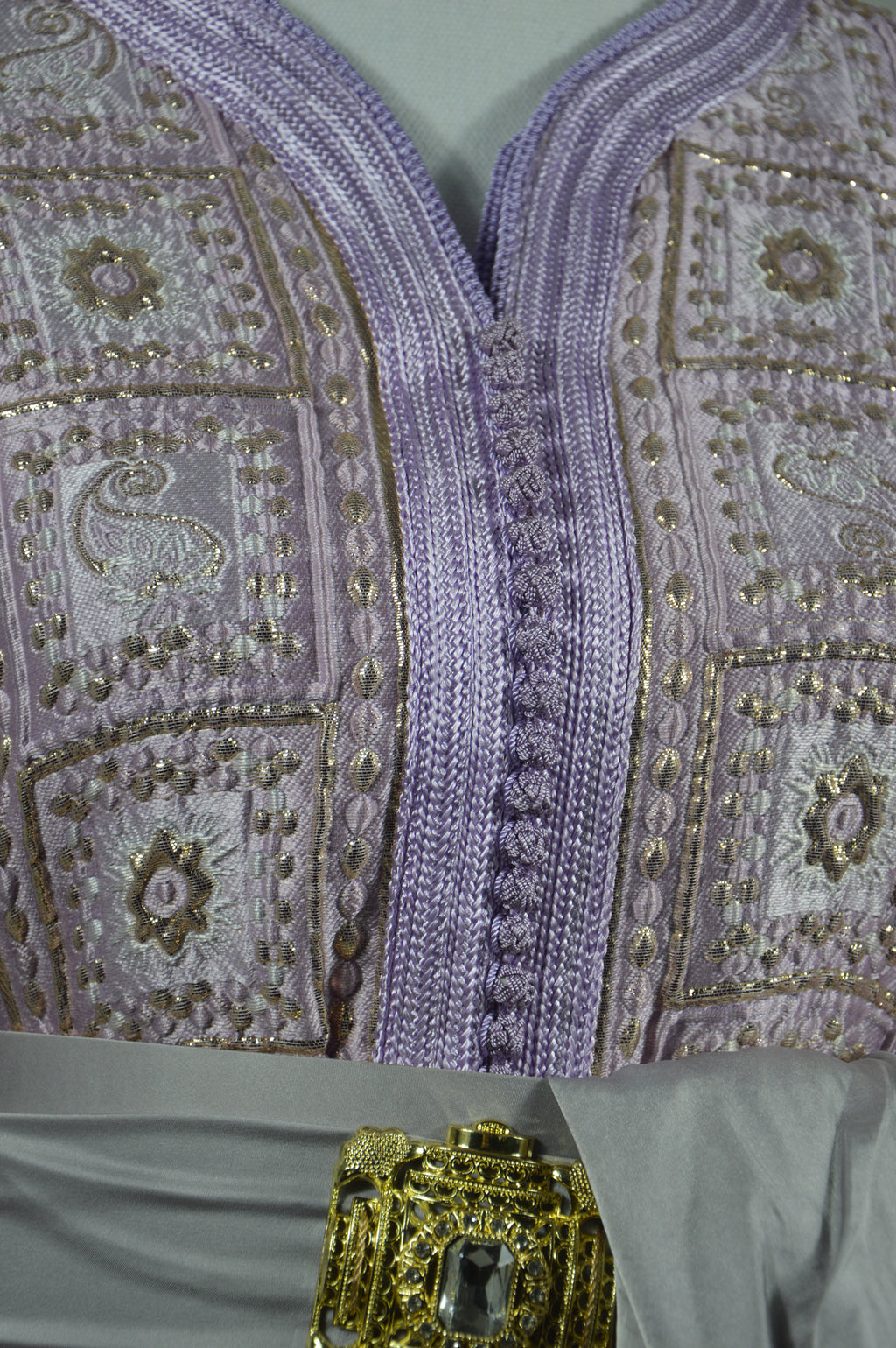 Takchita brocart or & violet - ZEYNAYA PRESTIGE