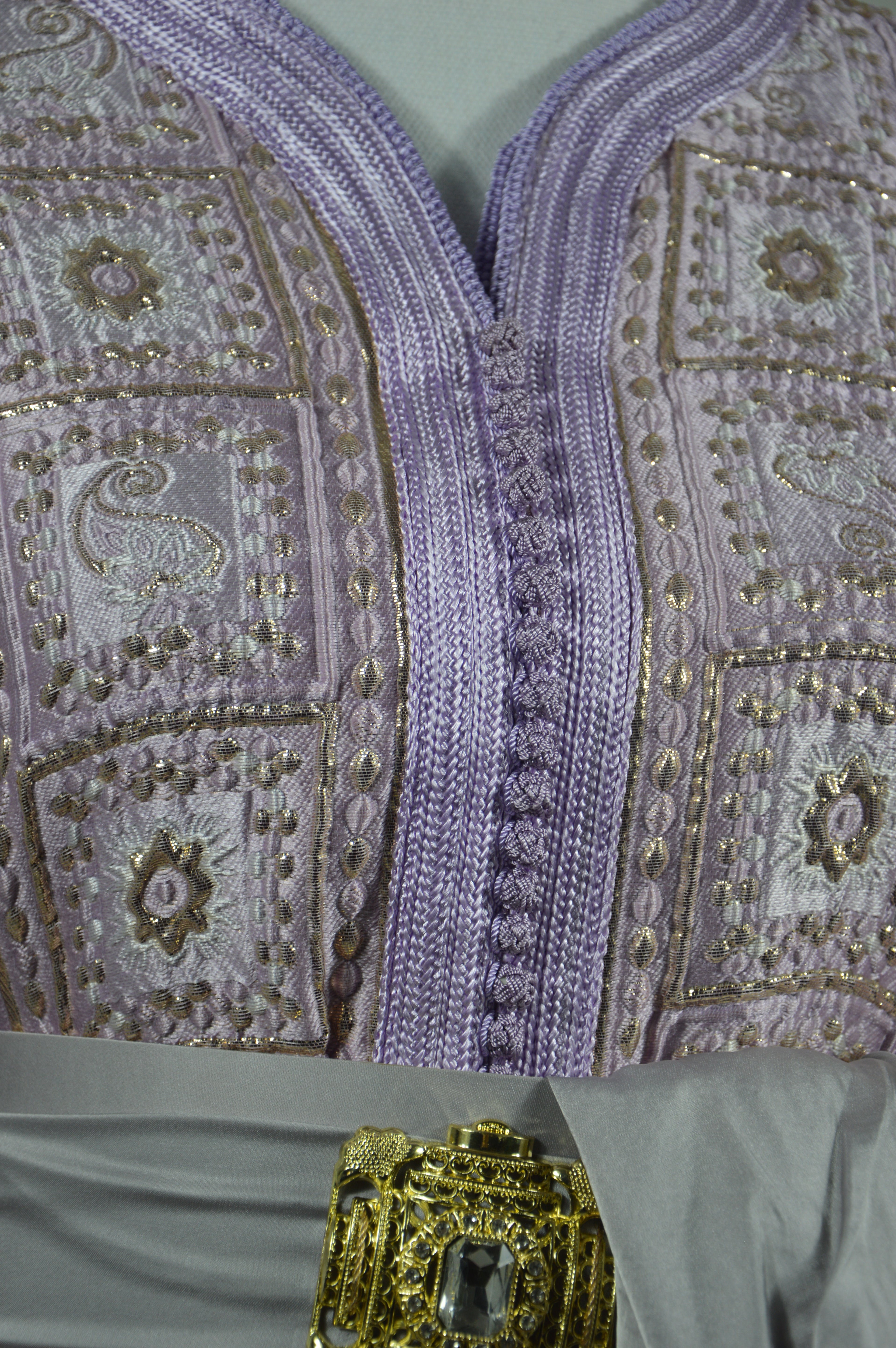 Takchita brocart or & violet - ZEYNAYA PRESTIGE