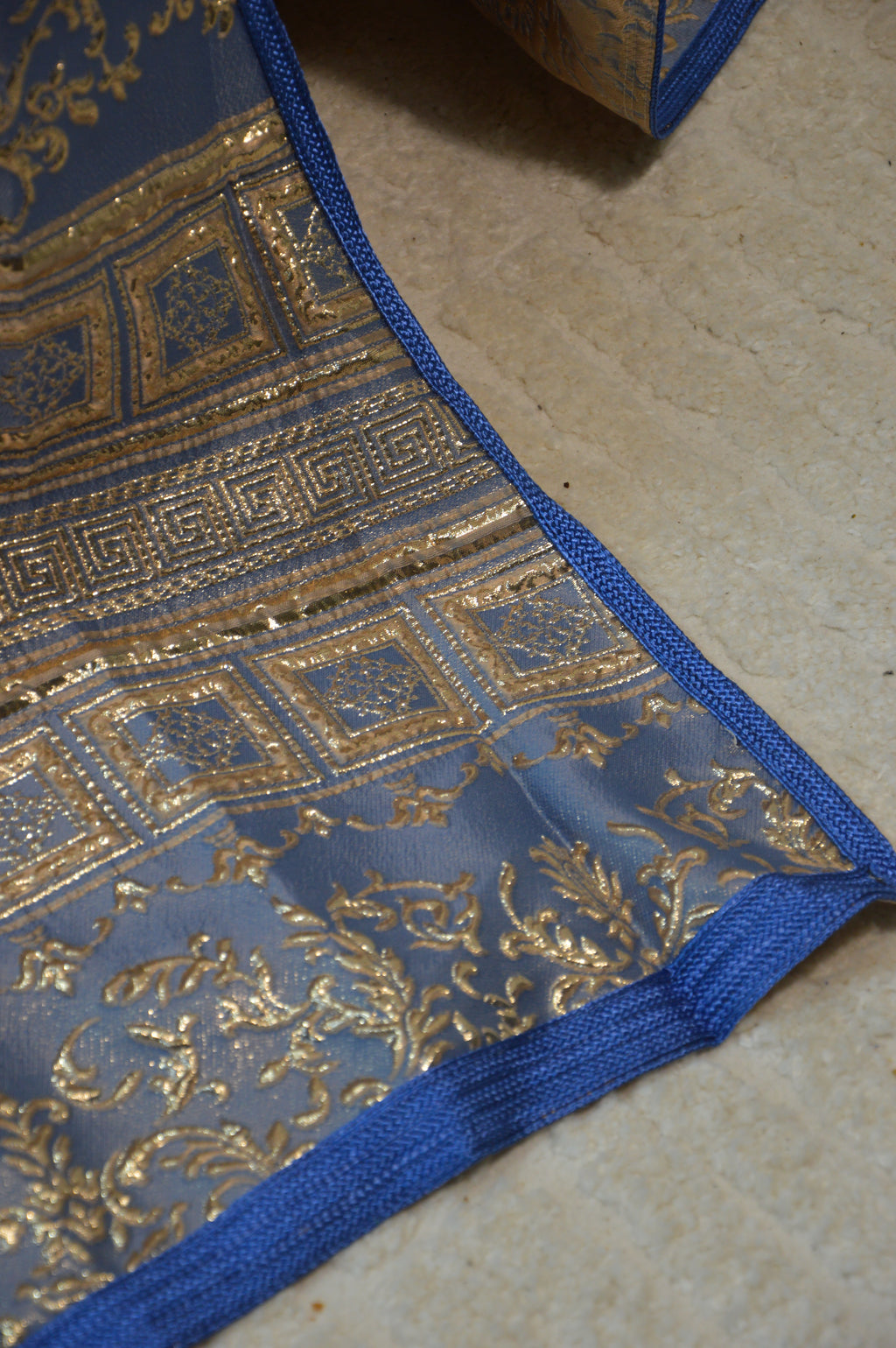 Takchita Brocard Bleu Roi & Fuchsia – ZEYNAYA Prestige