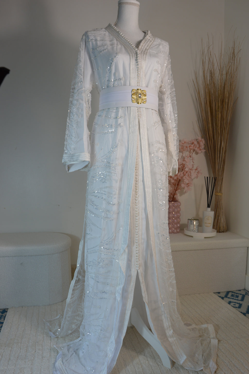 Takchita CRYSTAL BLANC sequins