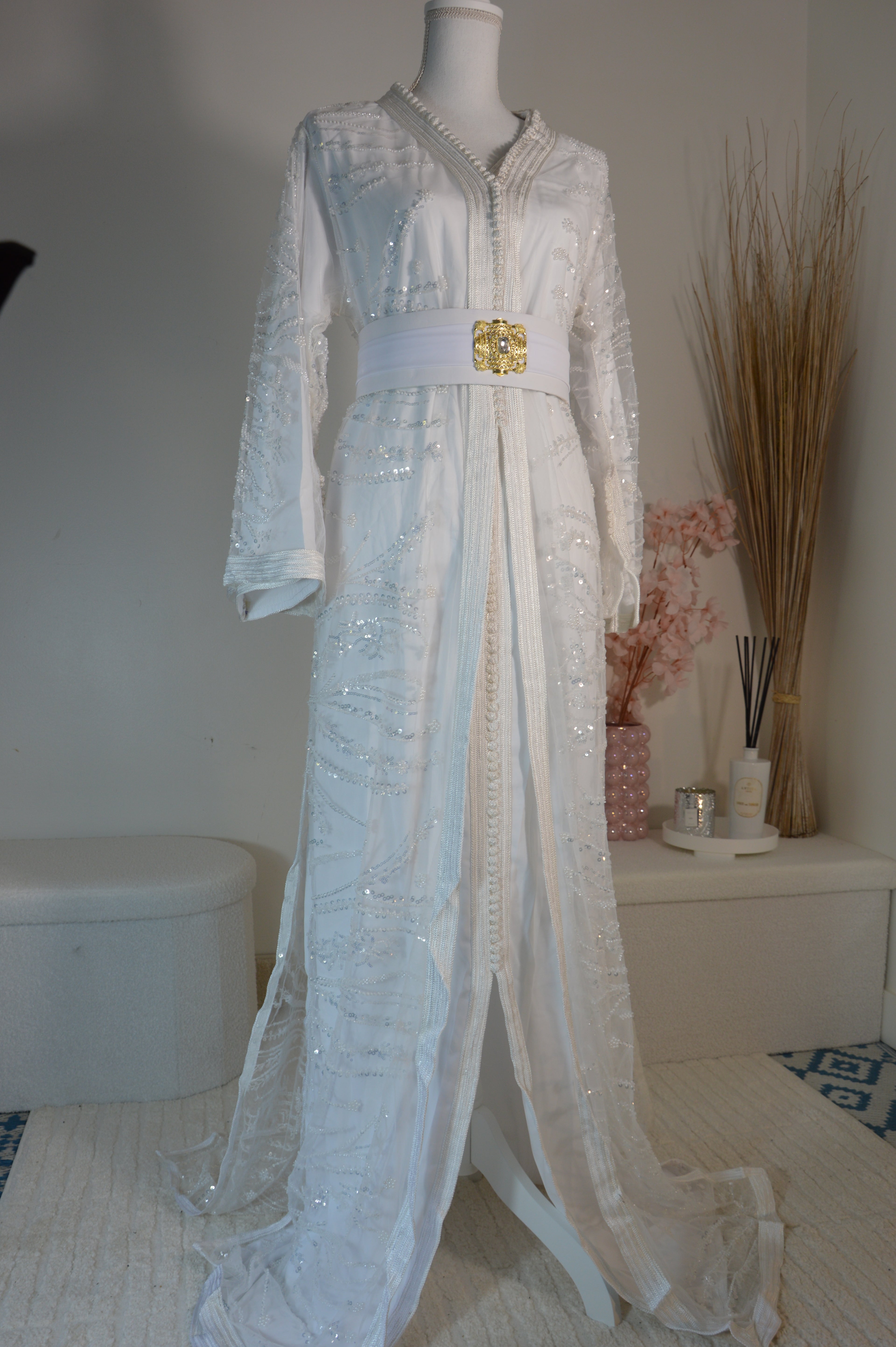 Takchita CRYSTAL BLANC sequins