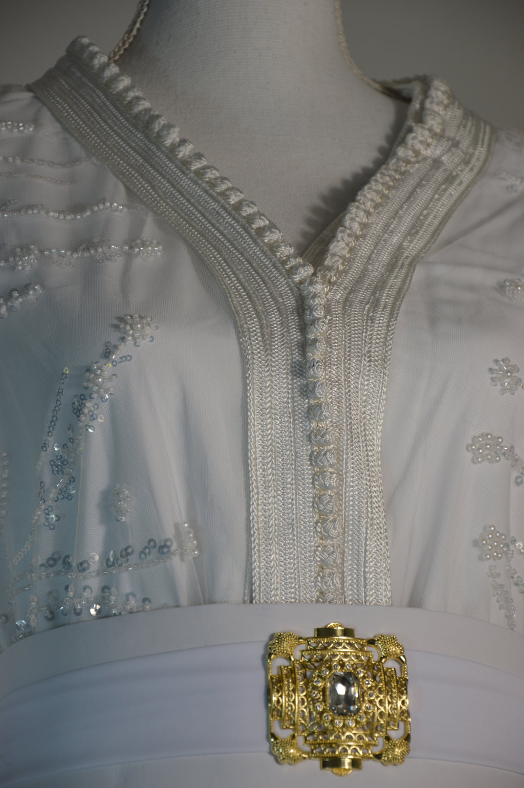 Takchita CRYSTAL BLANC sequins