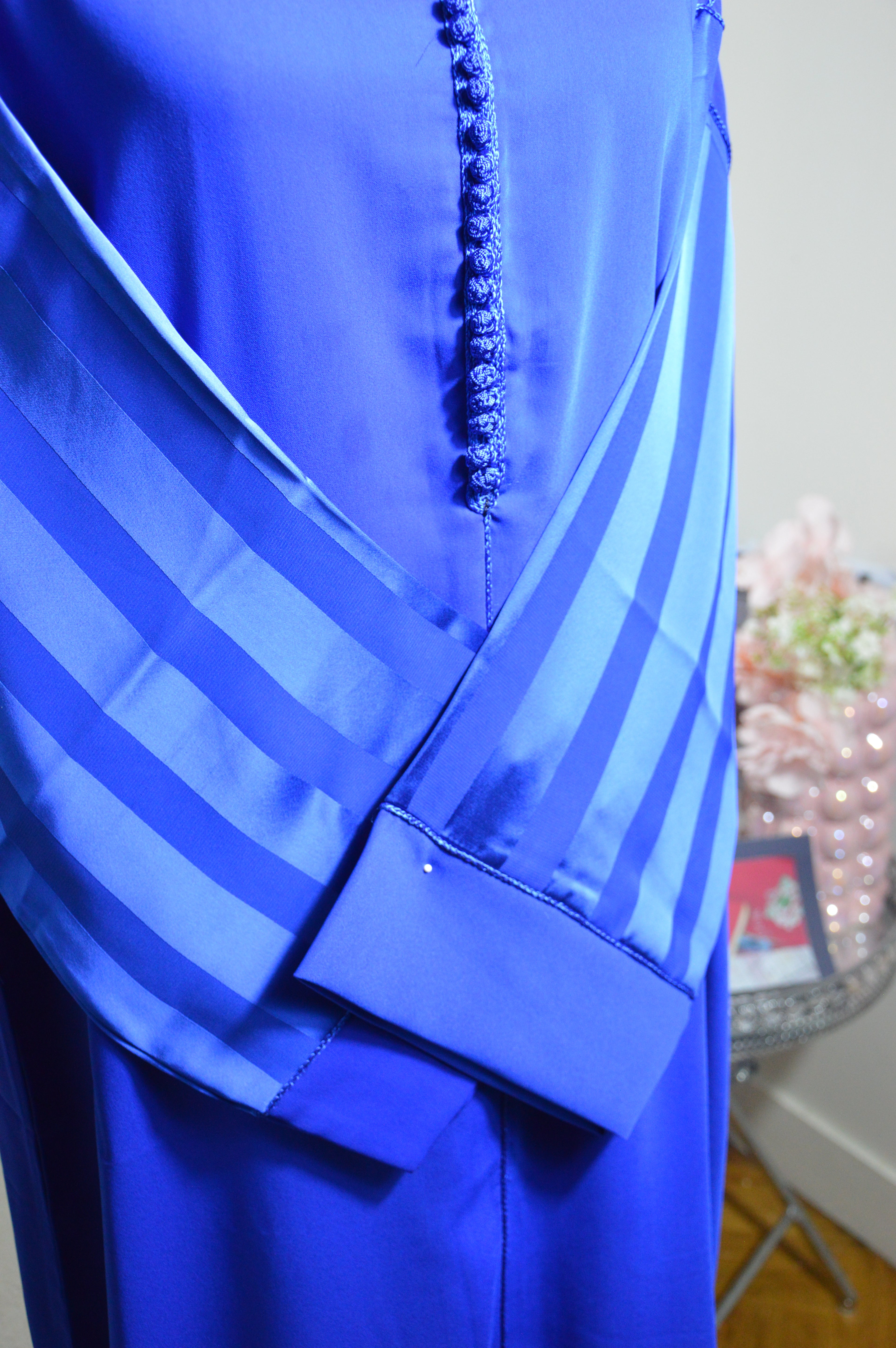 Jellaba Johara Bleu - Djellaba Marocaine de Luxe