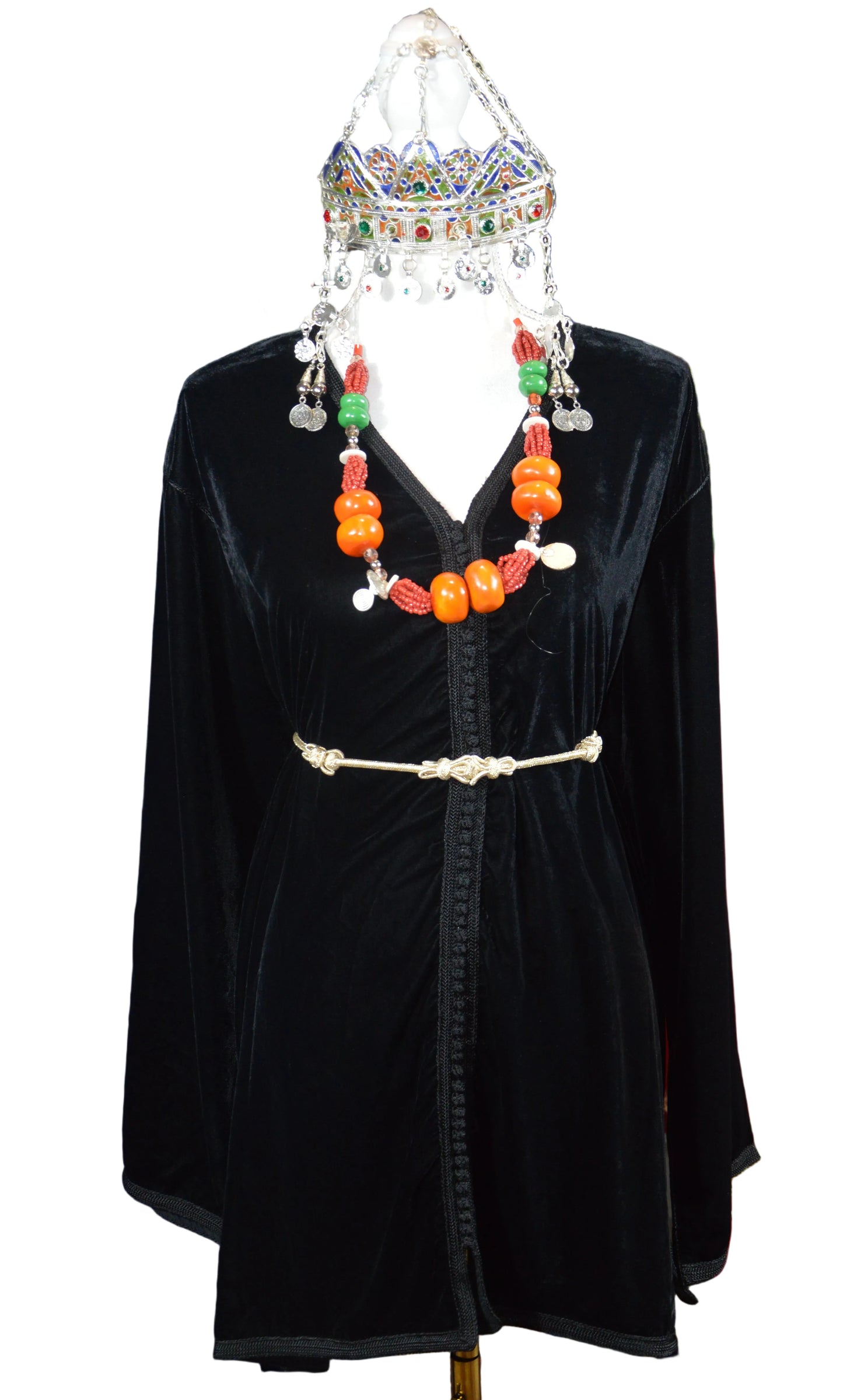 Veste Velours Noir - Élégance Traditionnelle