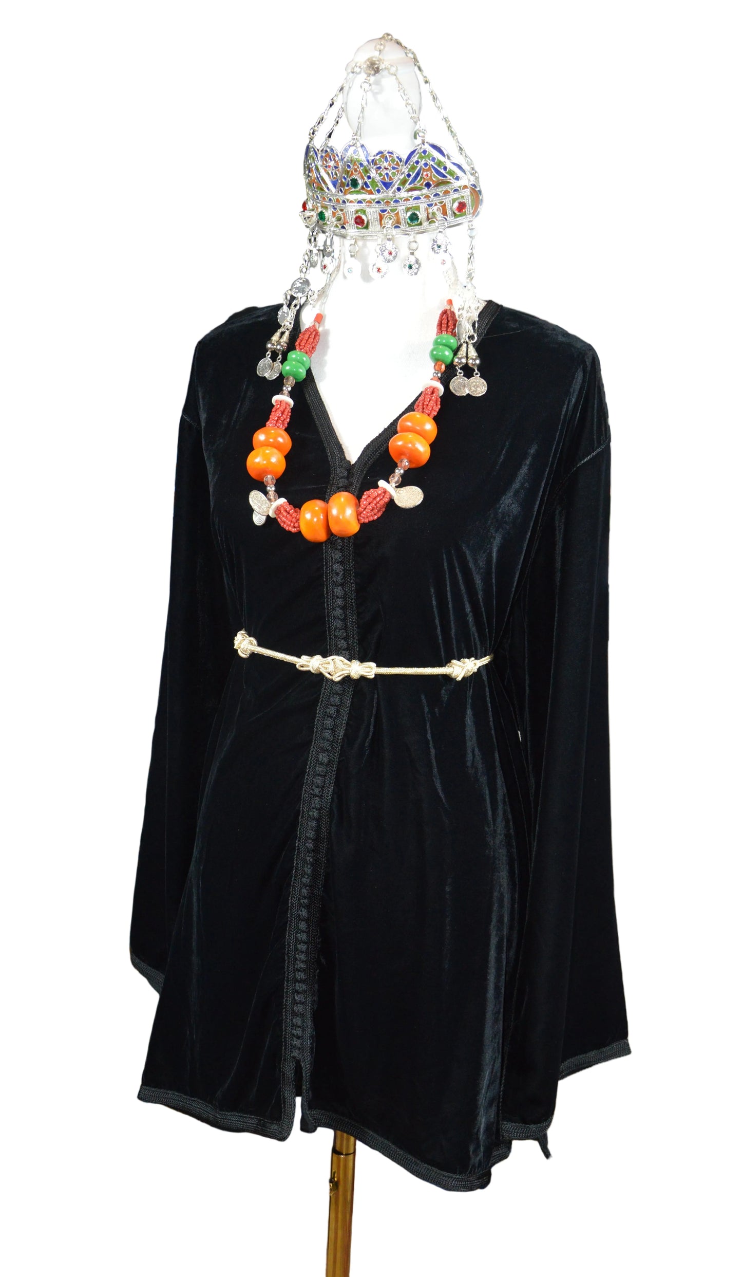 Veste Velours Noir - Élégance Traditionnelle