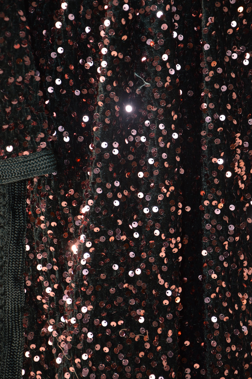 Caftan noire sequins scintillants – Ceinture drapée - Zeynaya Prestige