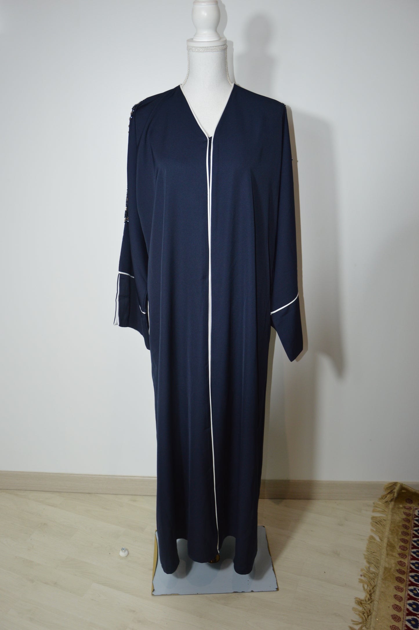Abaya Perlé Bleu - collection dubai