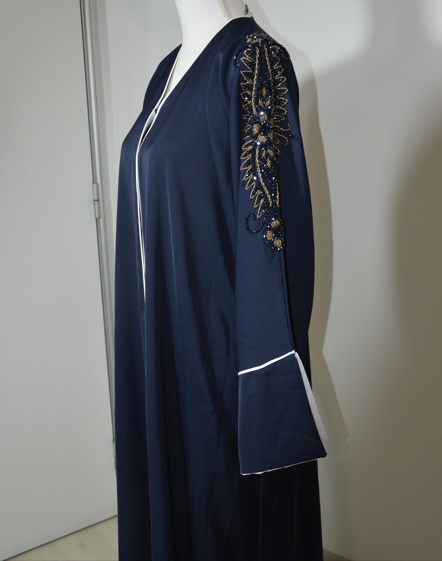 Abaya Perlé Bleu - collection dubai