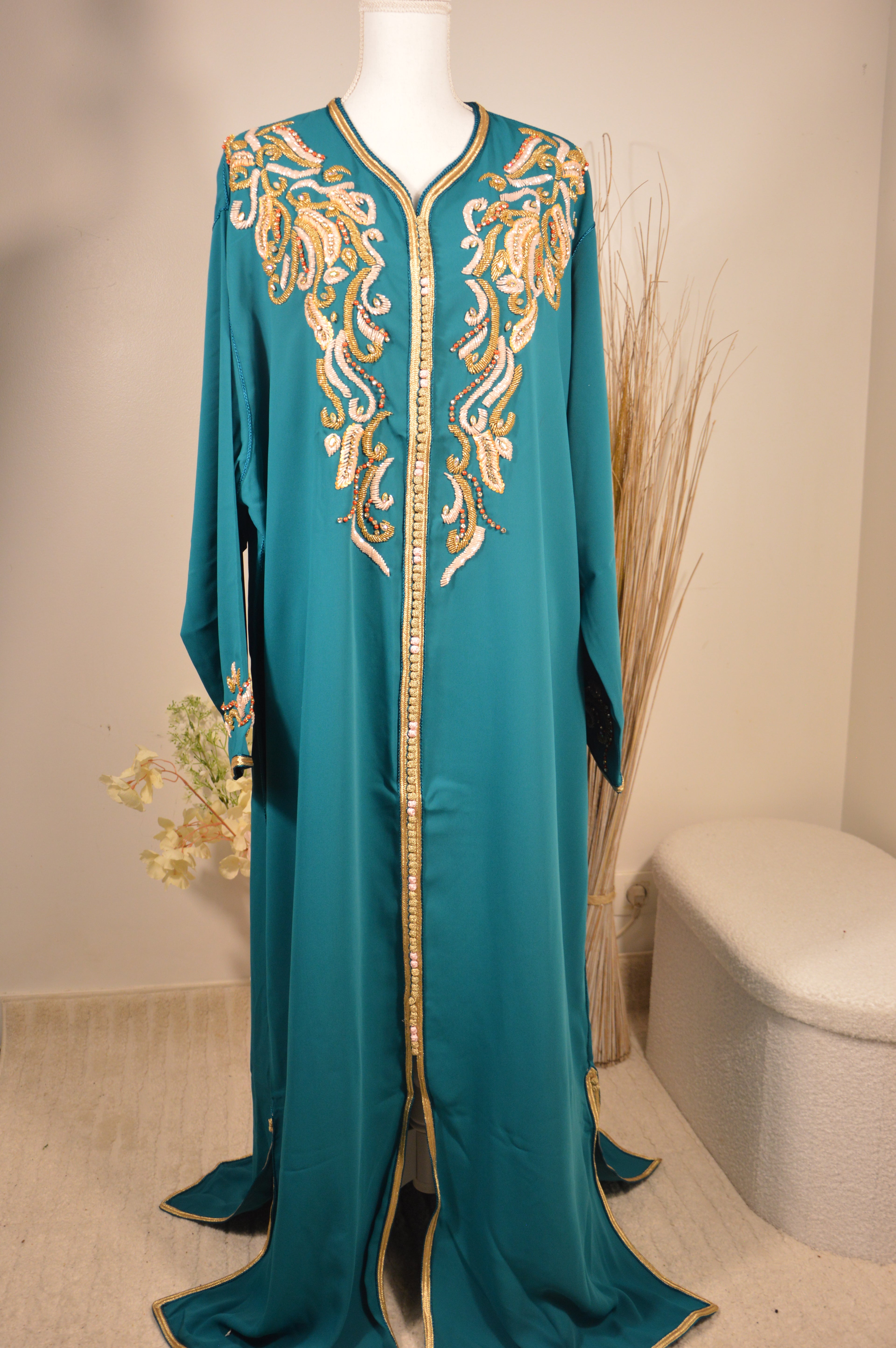 Caftan Turquoise Royal "Rêve Azuré"