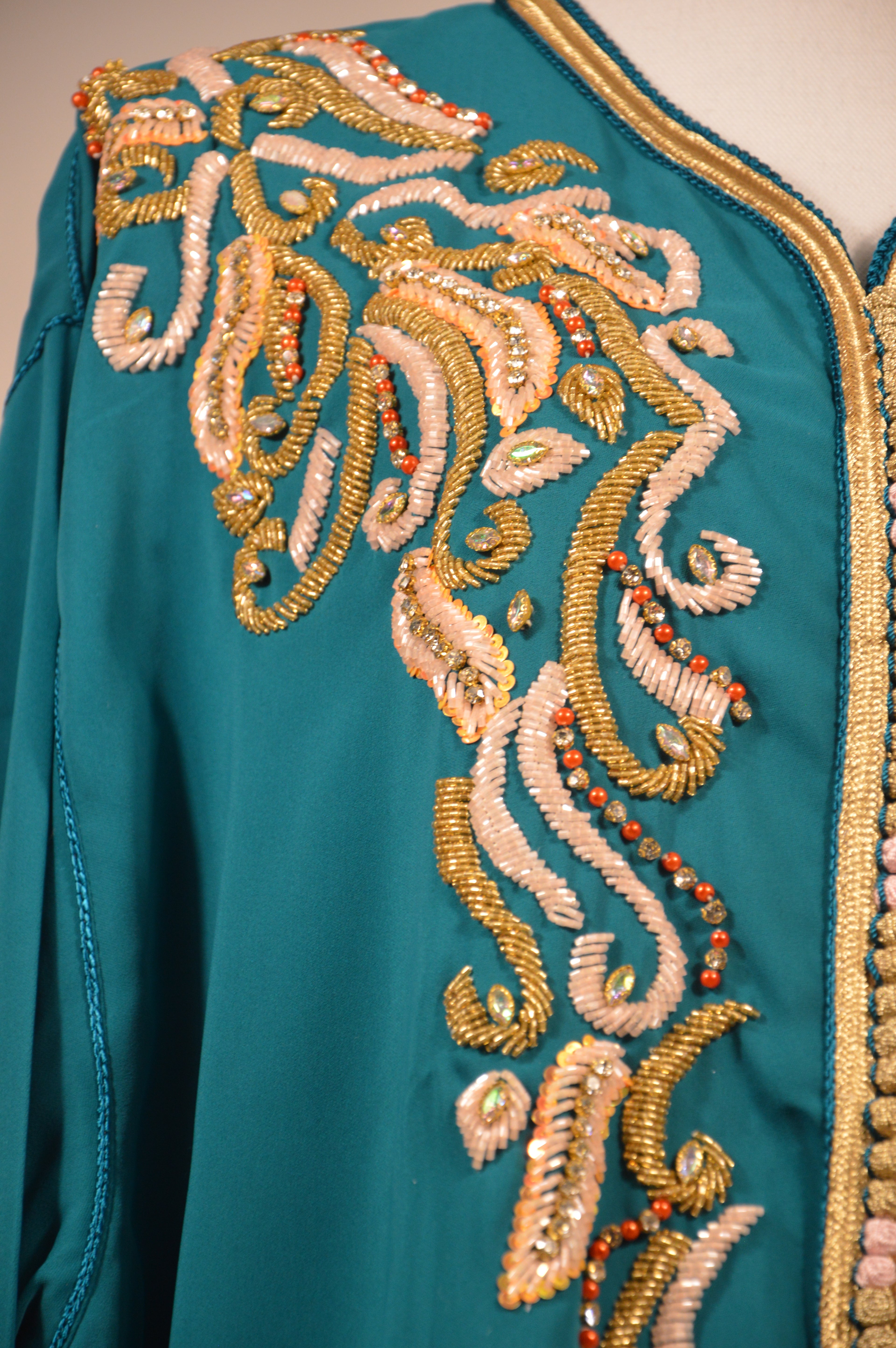Caftan Turquoise Royal "Rêve Azuré"
