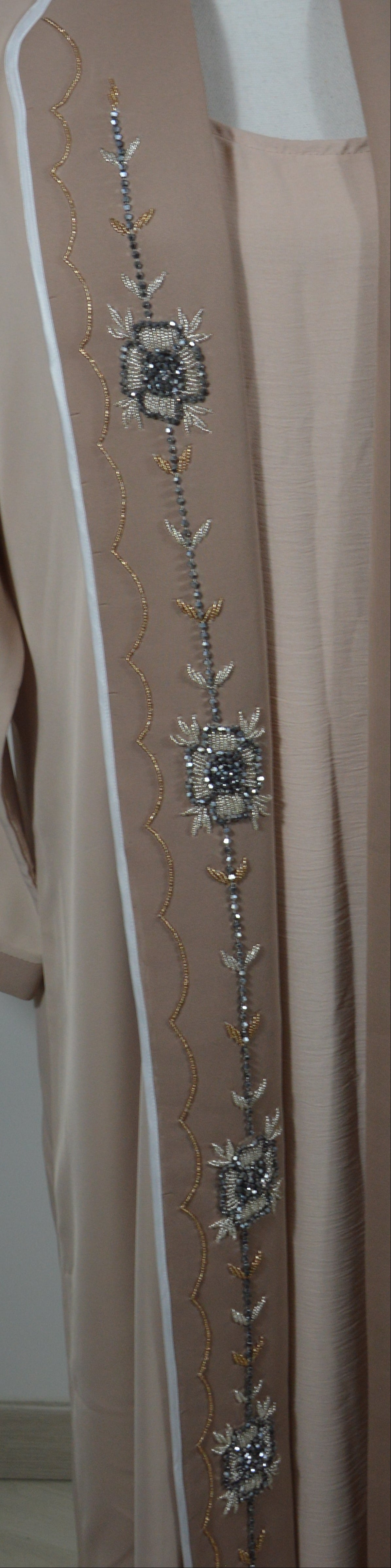 Abaya Veste Kimono Nude 4 Pièces