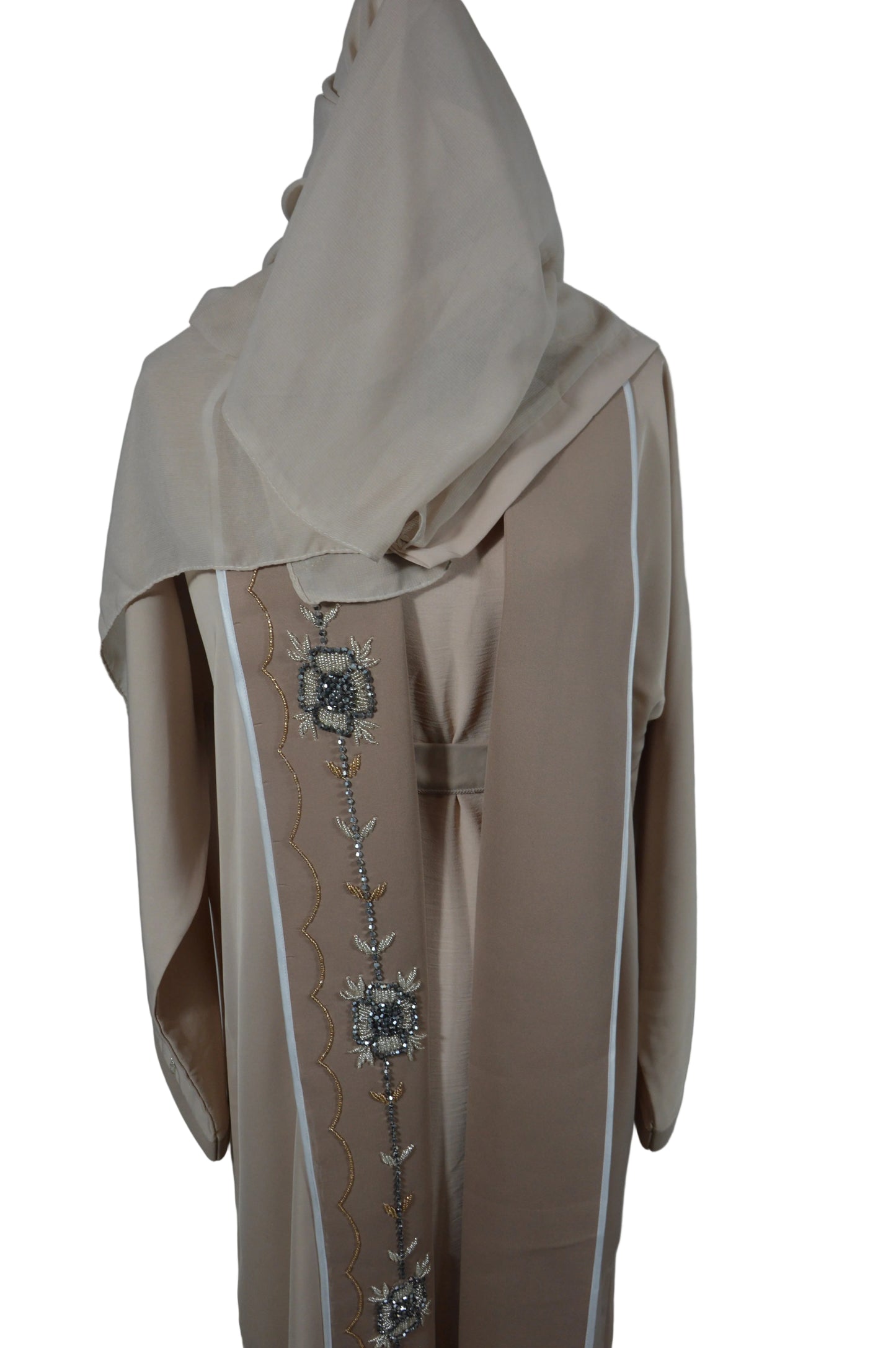 Abaya Veste Kimono Nude 4 Pièces