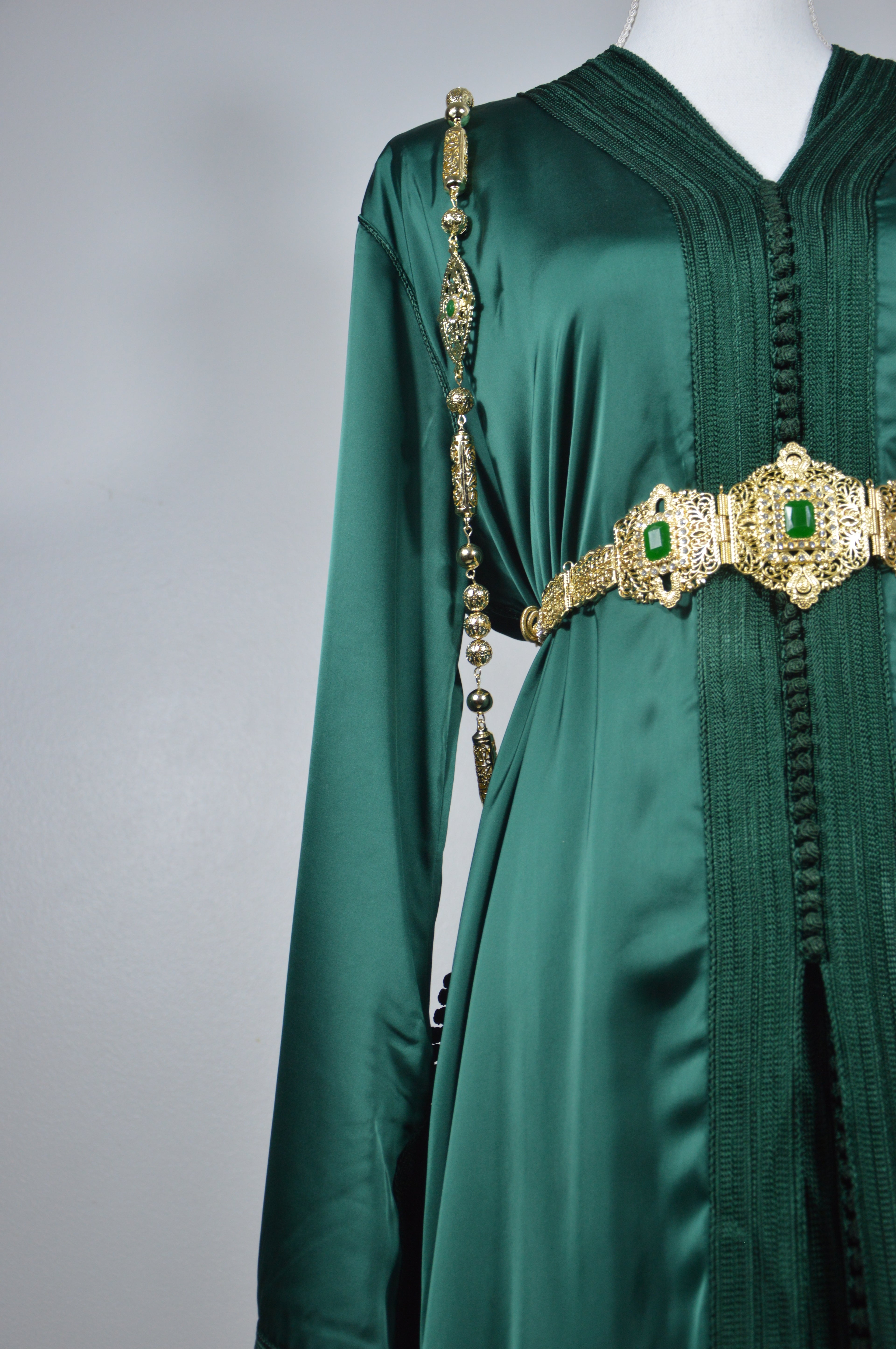 Takchita Crêpe de Soie Émeraude → “Jardin d’Émeraude”