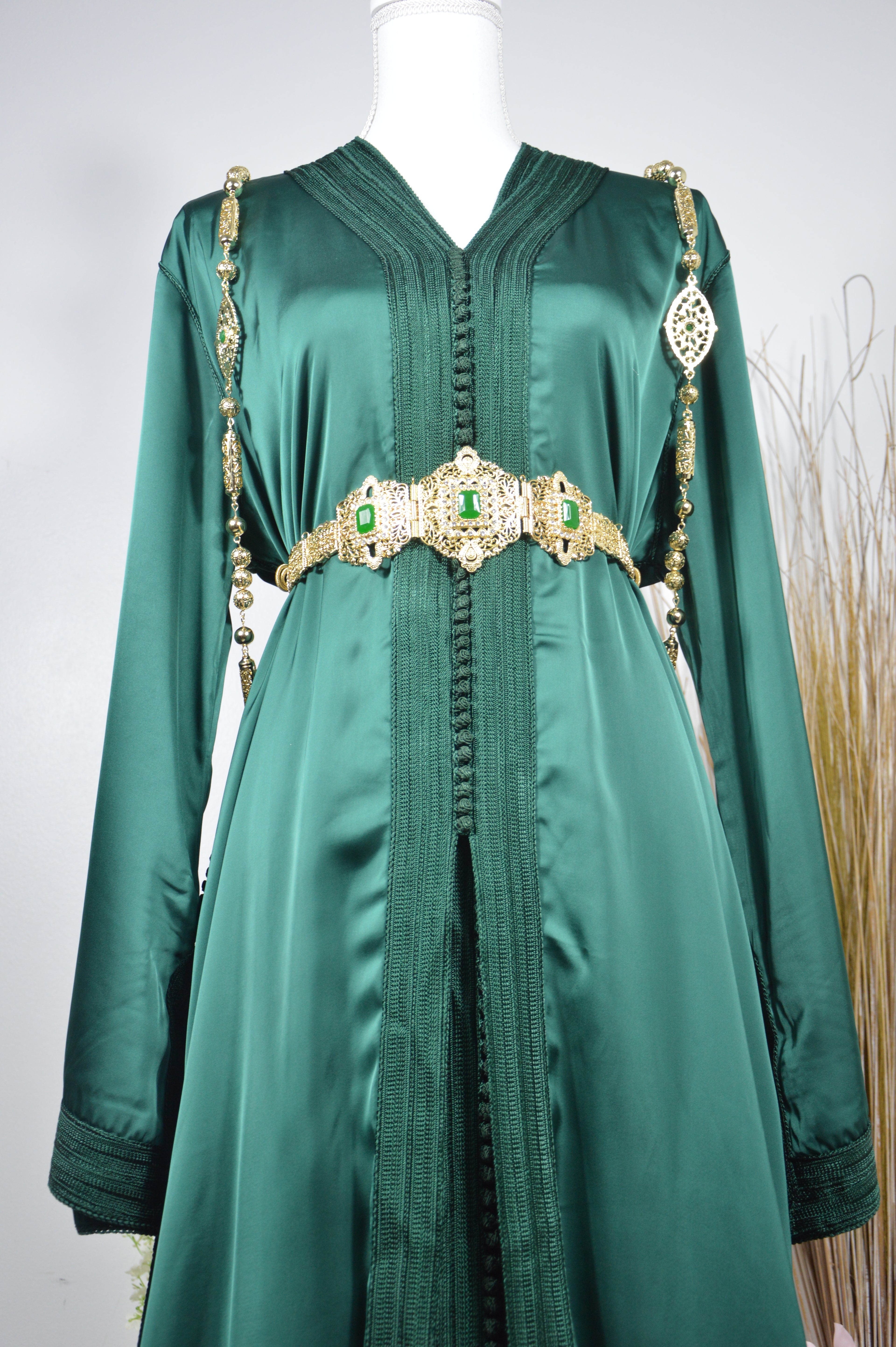 Takchita Crêpe de Soie Émeraude → “Jardin d’Émeraude”