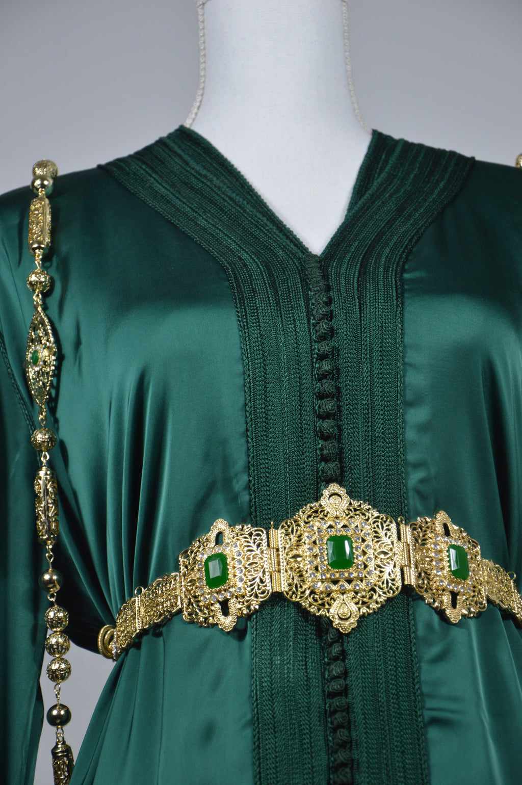 Takchita Crêpe de Soie Émeraude → “Jardin d’Émeraude”