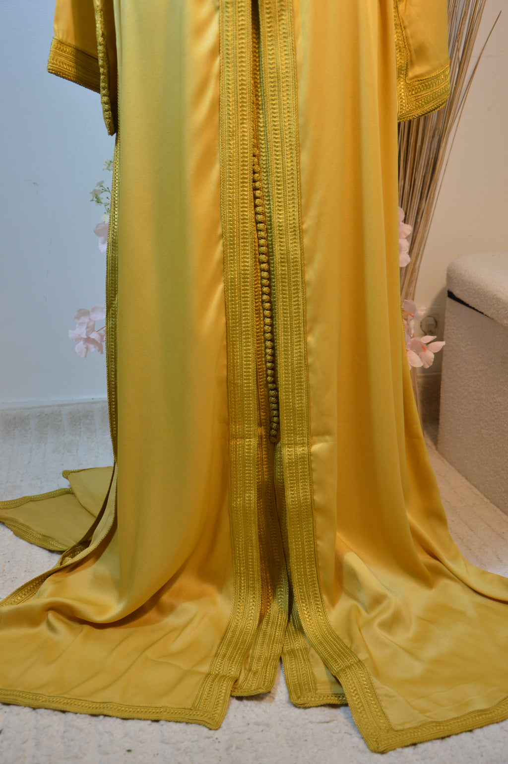 Takchita Crêpe de soie Or “Éclat d’Aurore”