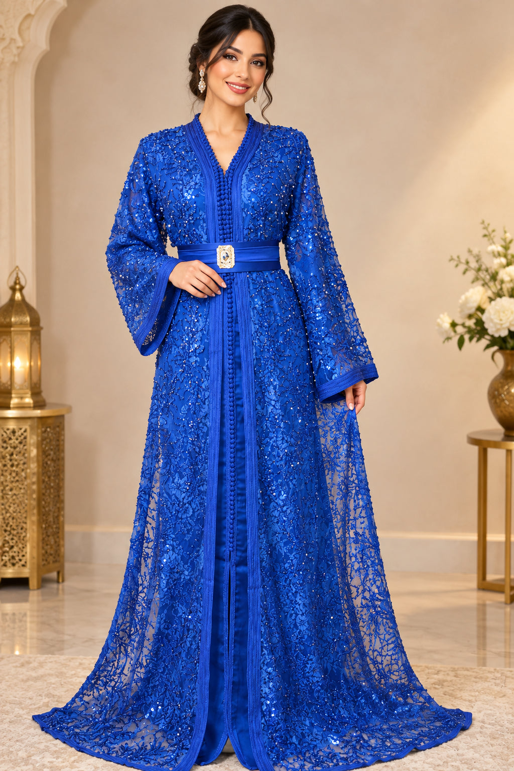 Takchita Dentella Perlée – Bleu Roi