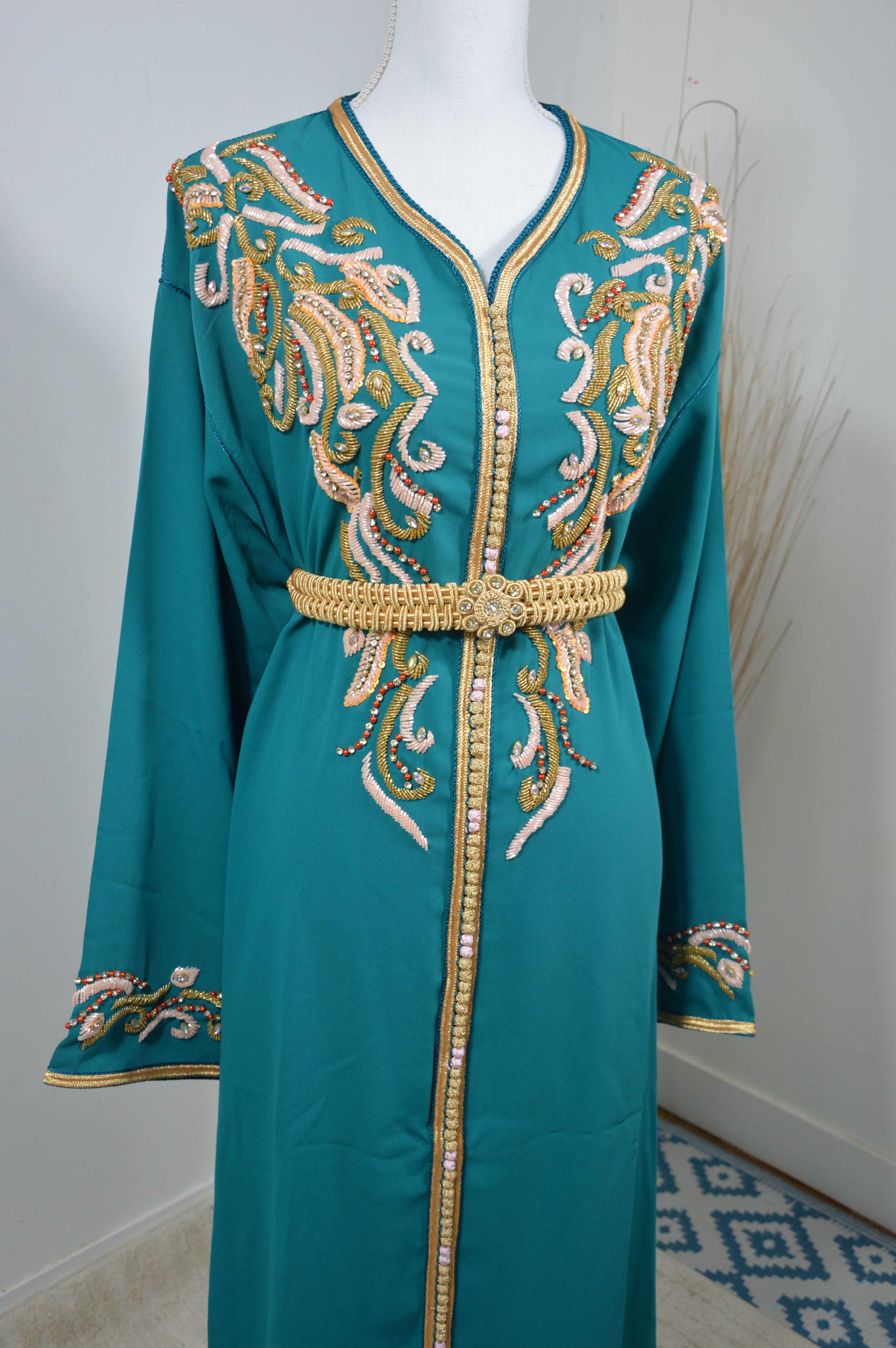 Caftan Turquoise Royal "Rêve Azuré"