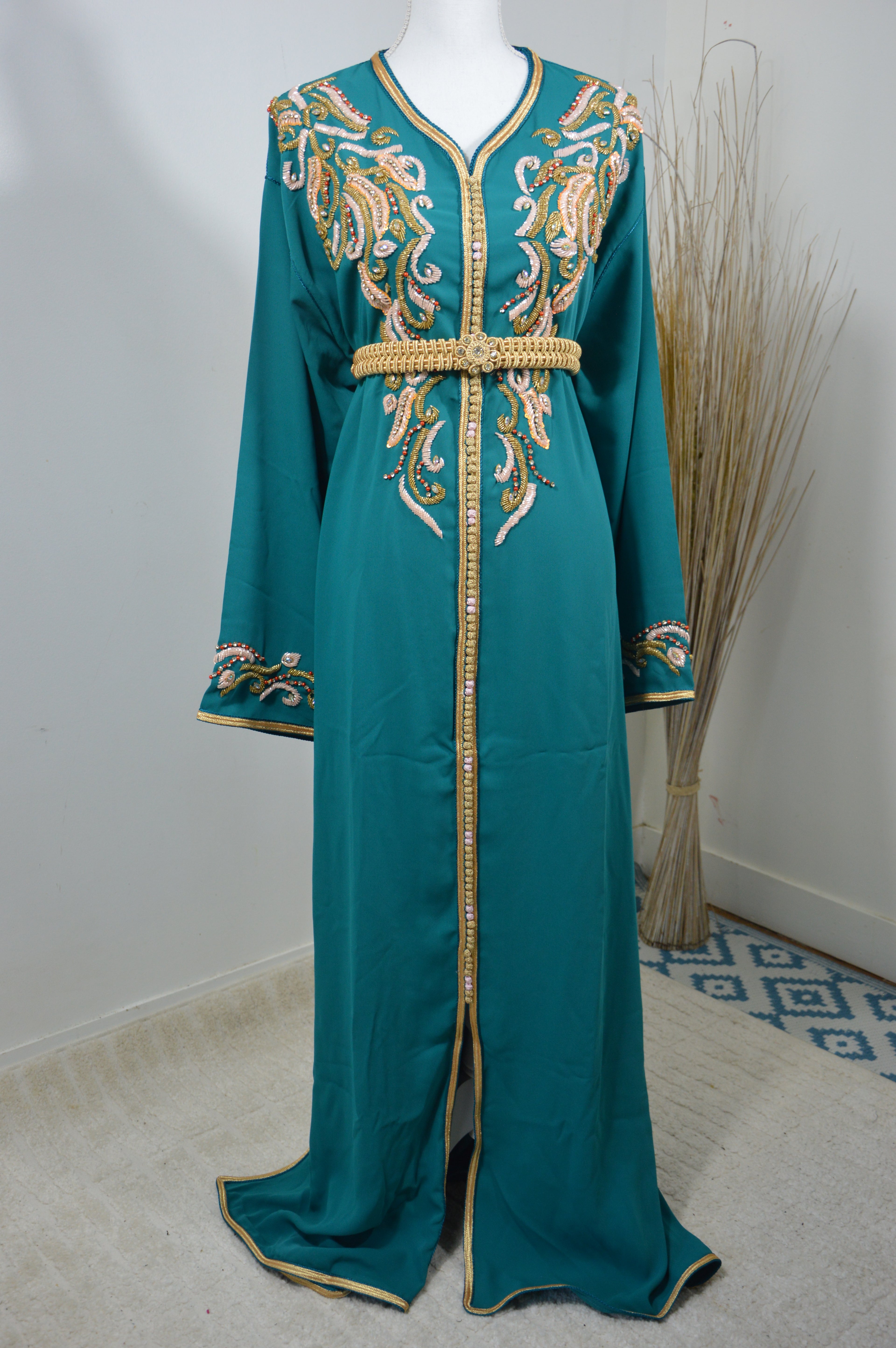 Caftan Turquoise Royal "Rêve Azuré"