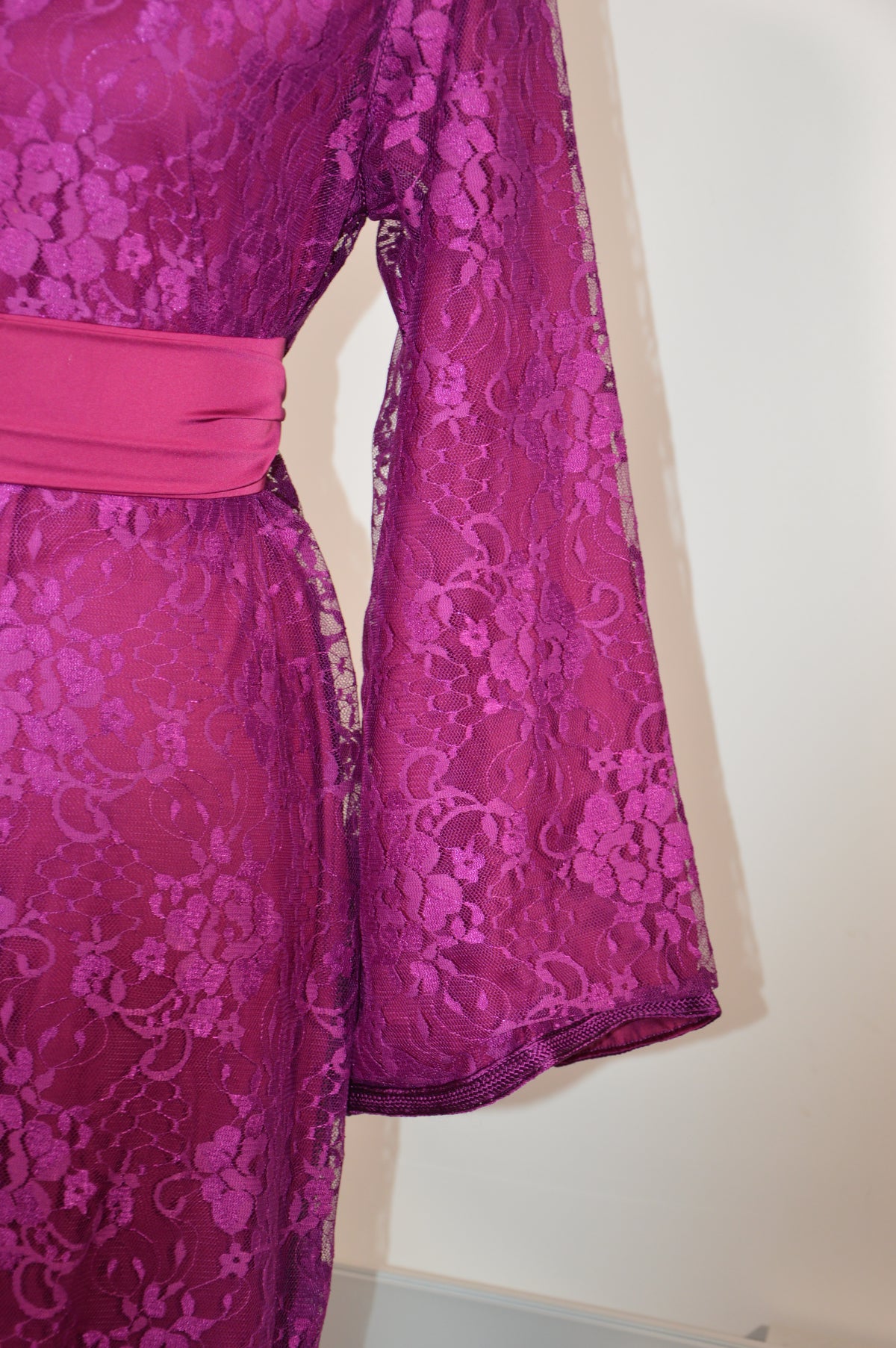 Caftan Sirène Dentelle Fuchsia