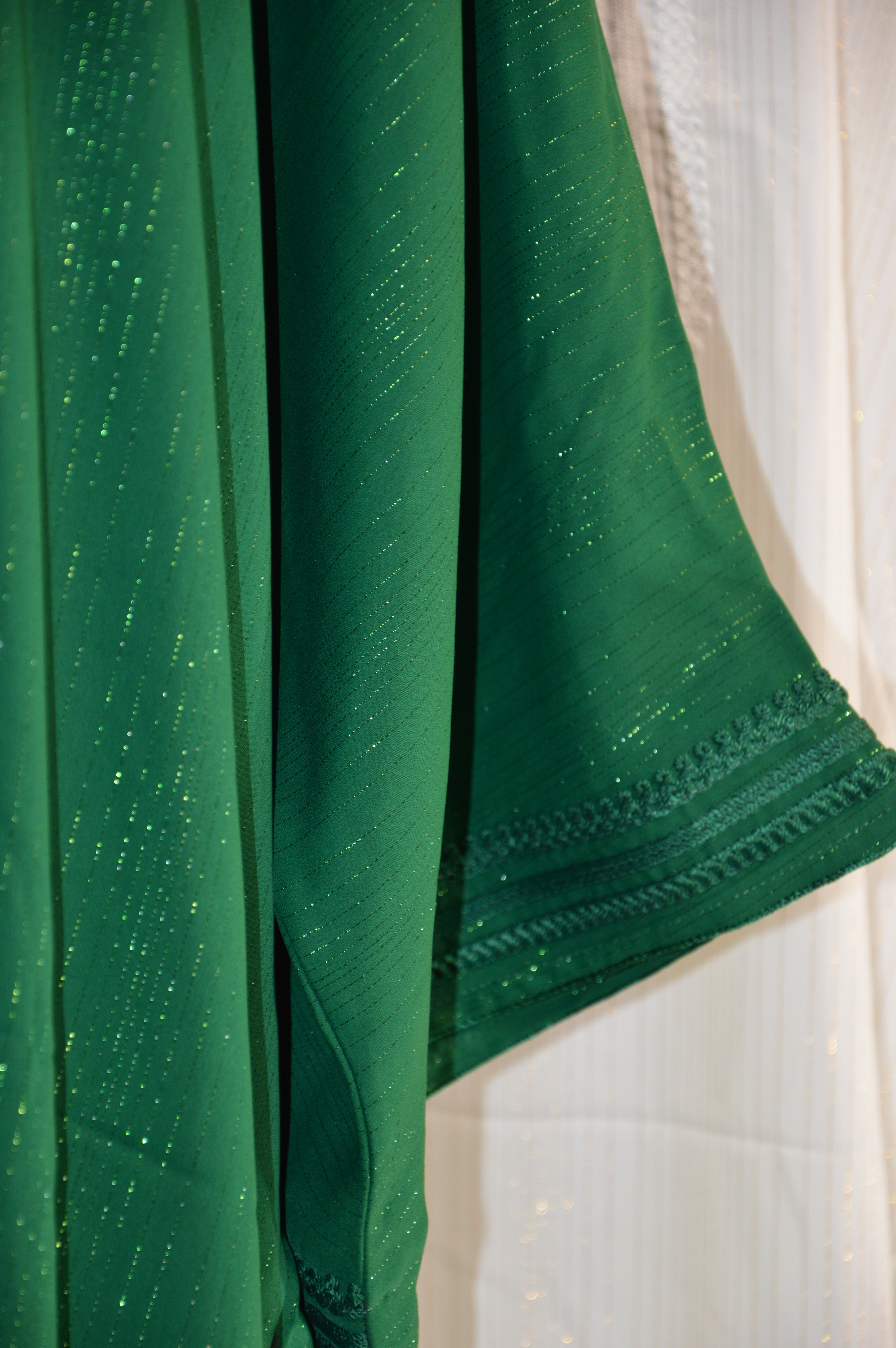 Gandoura Orientale Pailletée – Vert Émeraude