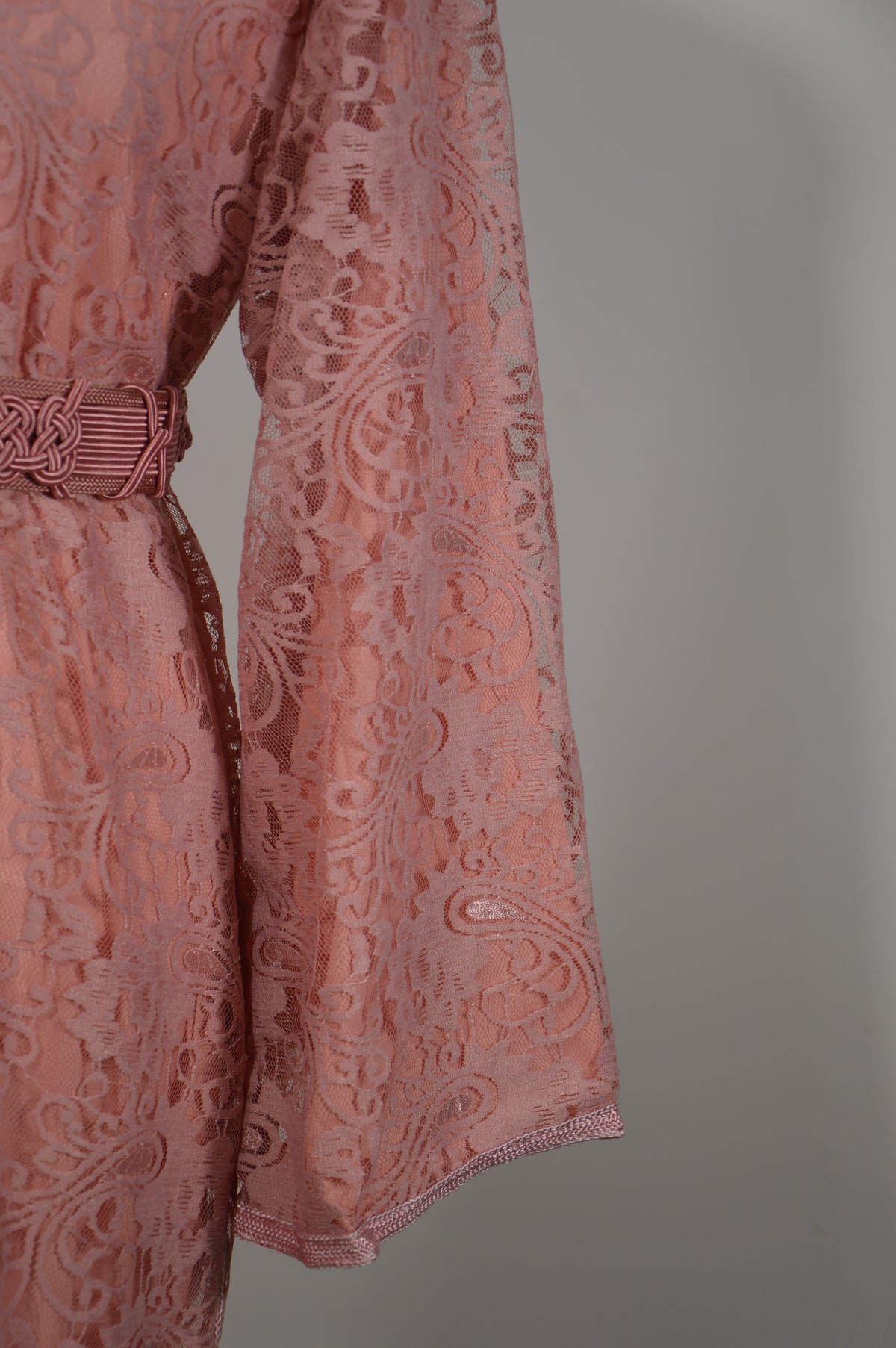 Caftan Sirène Dentelle Vieux Rose