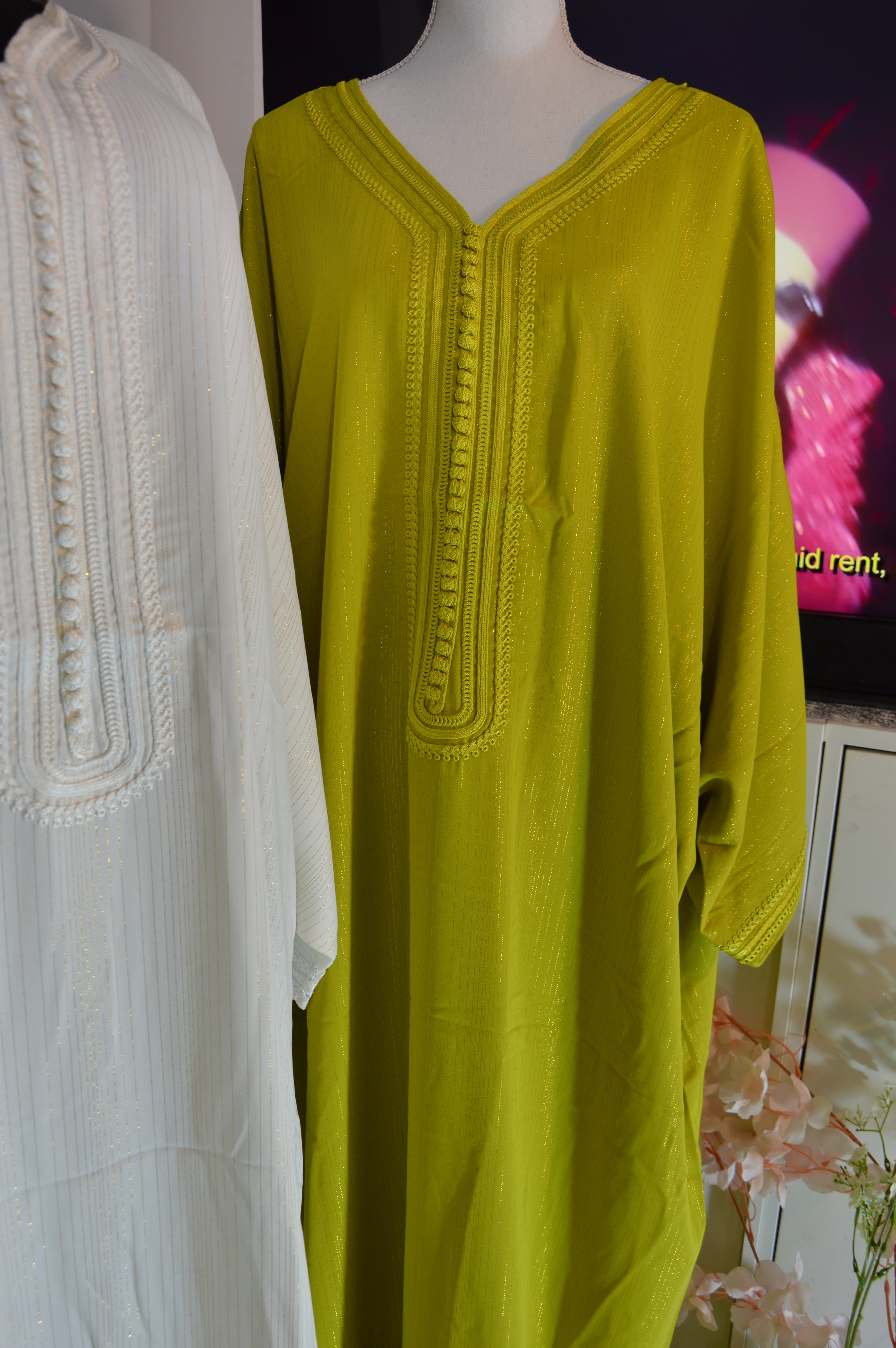 Gandoura Pailletée Blanche