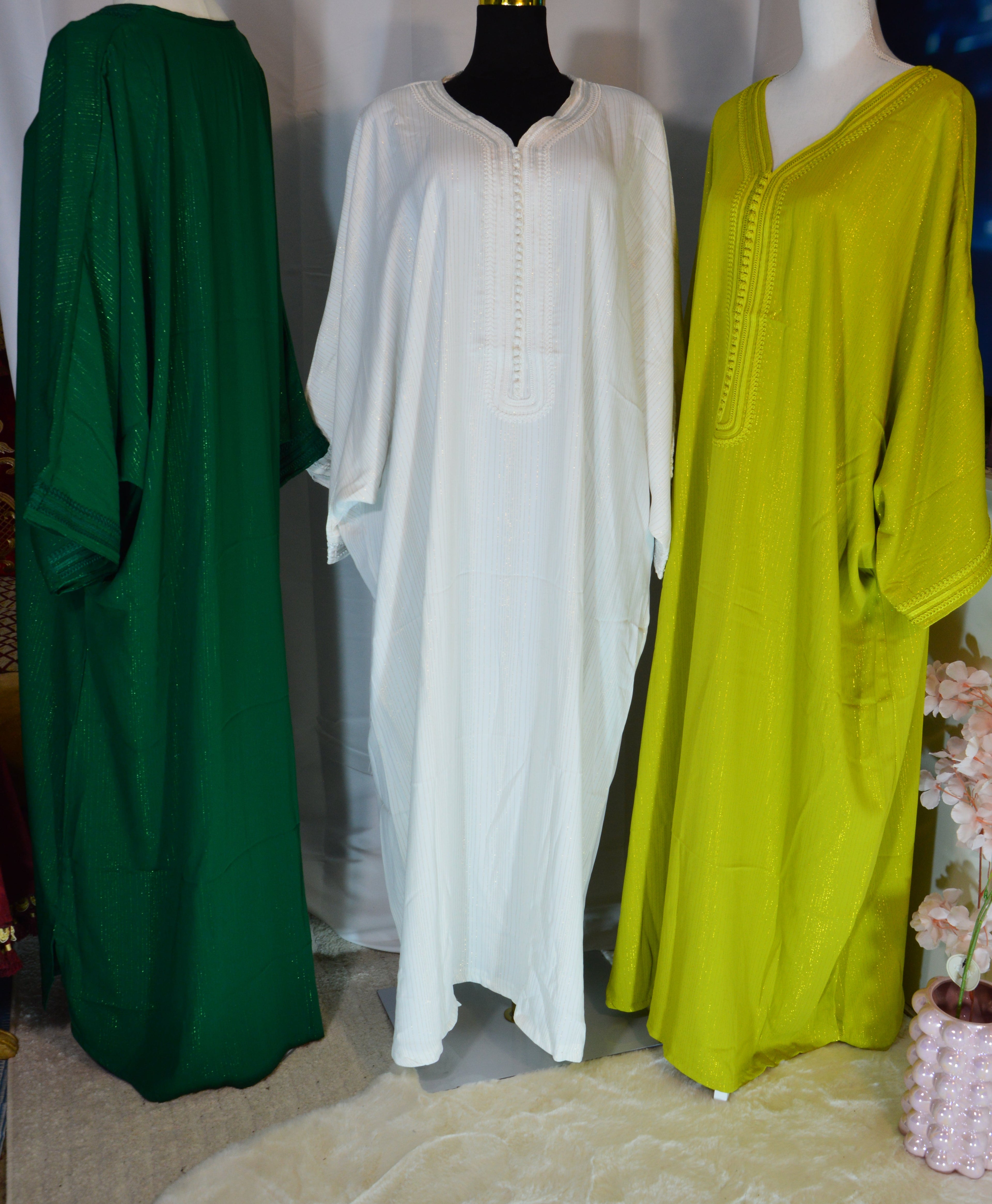 Gandoura Pailletée Blanche