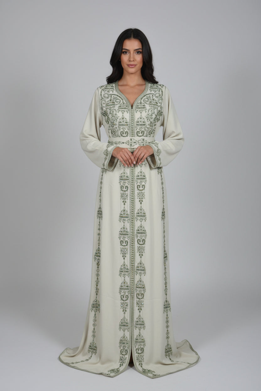 Caftan Perle Vert Clair