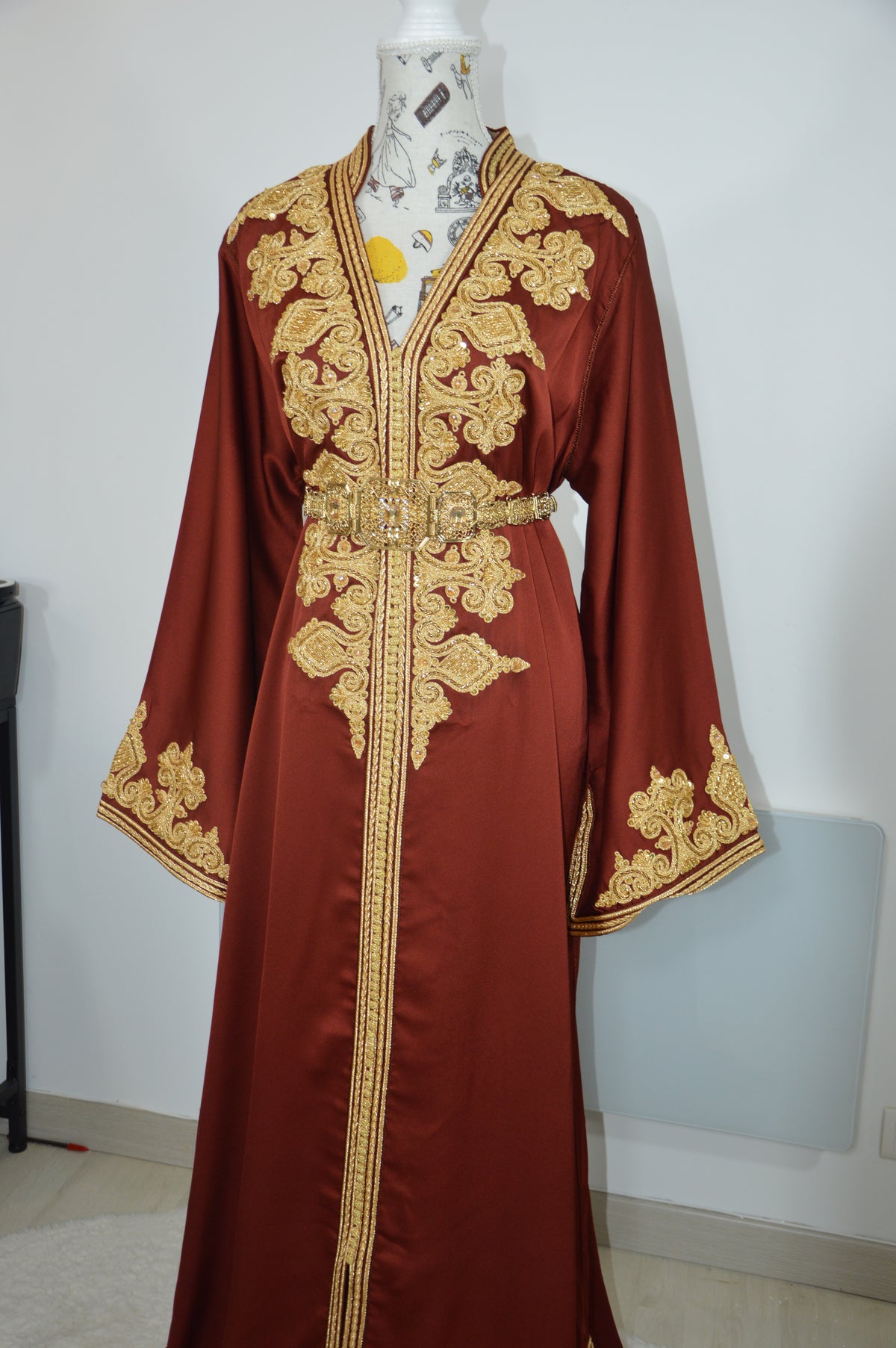 Caftan Dounia bordeaux