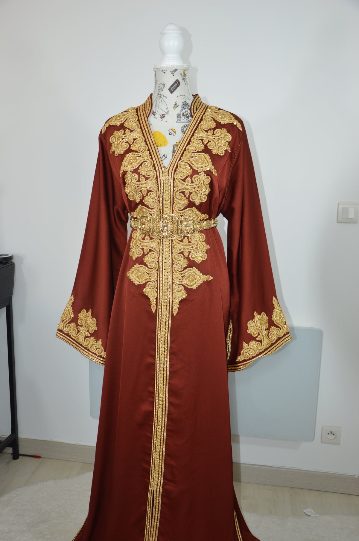 Caftan Dounia bordeaux