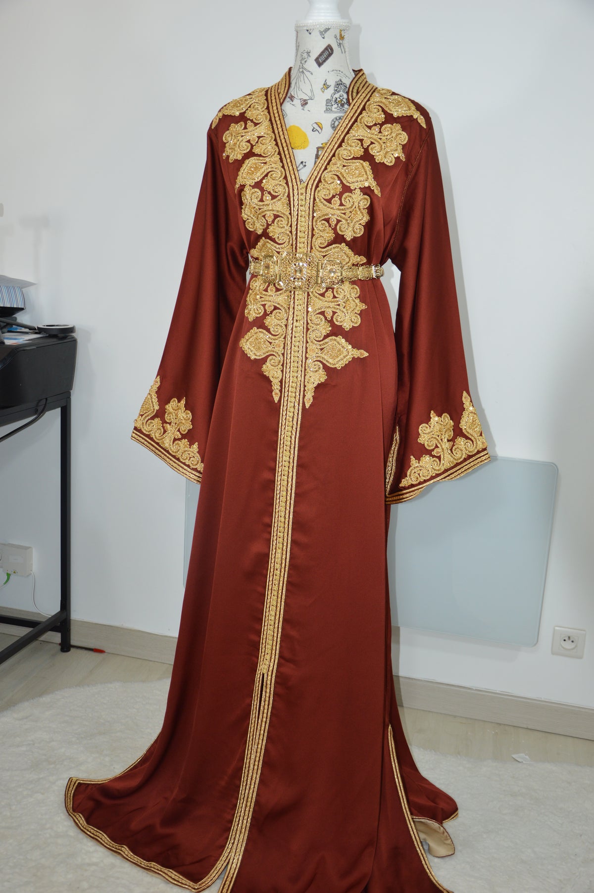 Caftan Dounia bordeaux