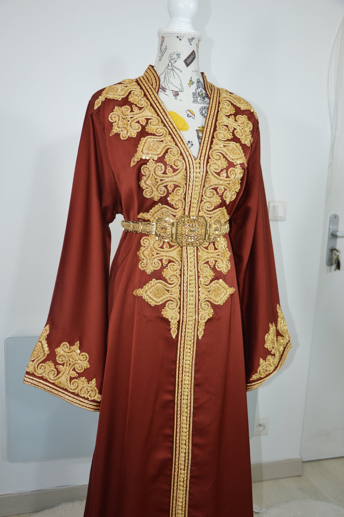 Caftan Dounia bordeaux