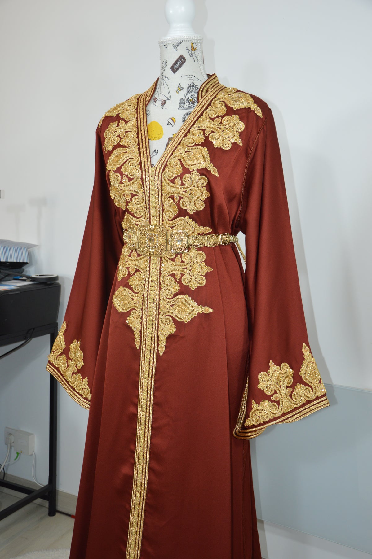 Caftan Dounia bordeaux