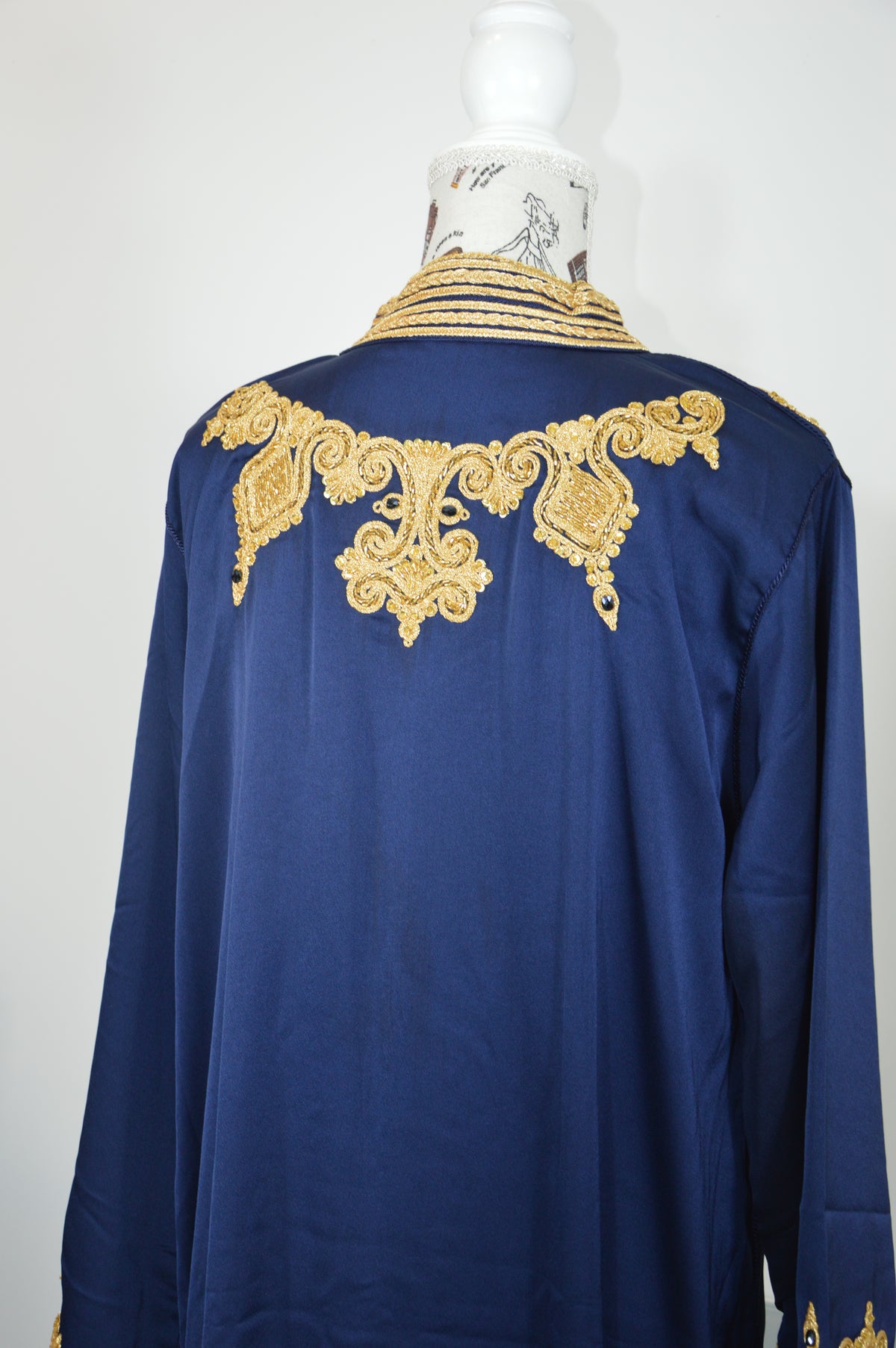 Caftan Dounia bleu nuit