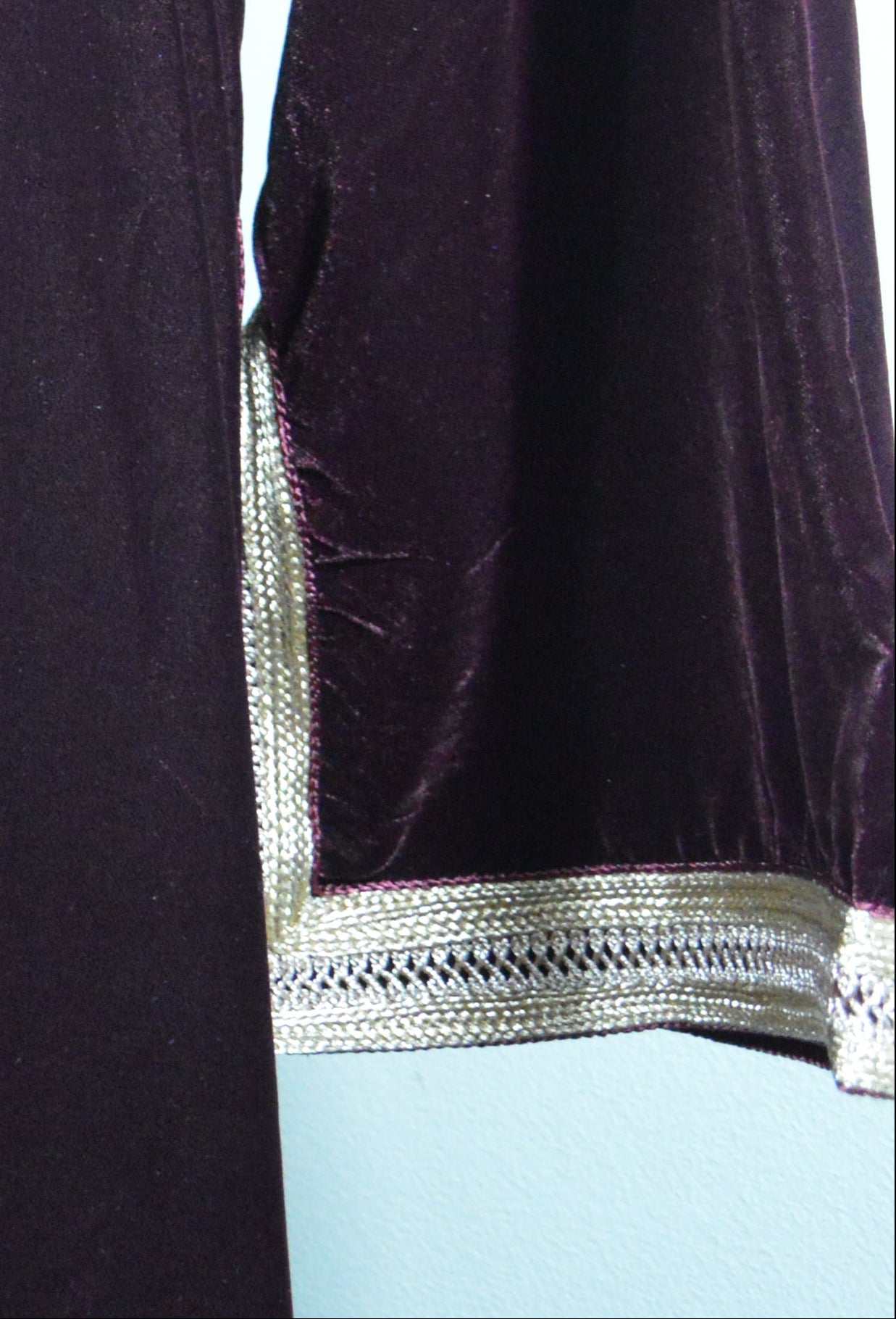 Caftan Col Montant Violet - Velours Prestige