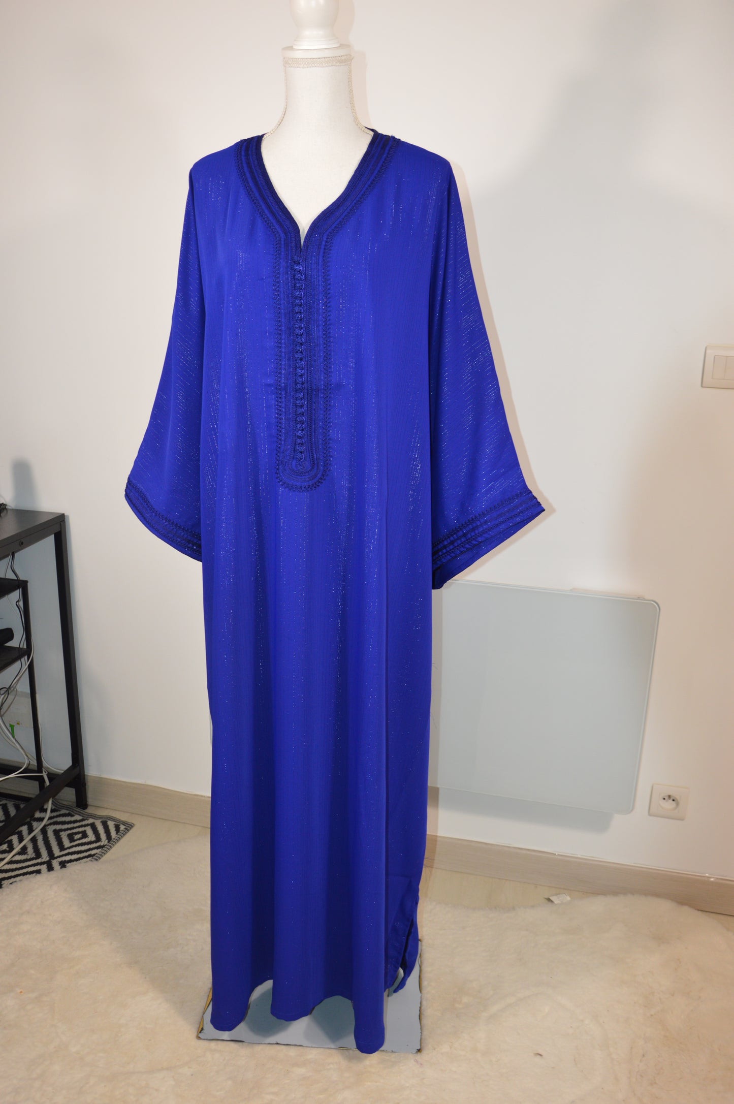 Gandoura Orientale Pailletée – Bleu Roi